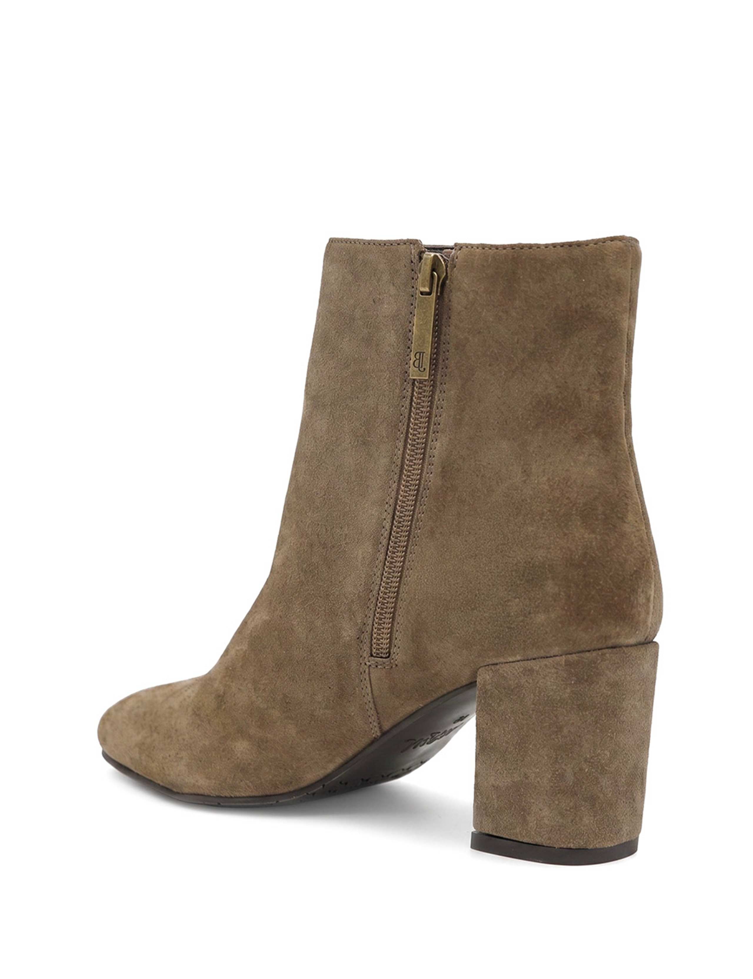 Leather Block Heel Ankle Boots 4 of 6