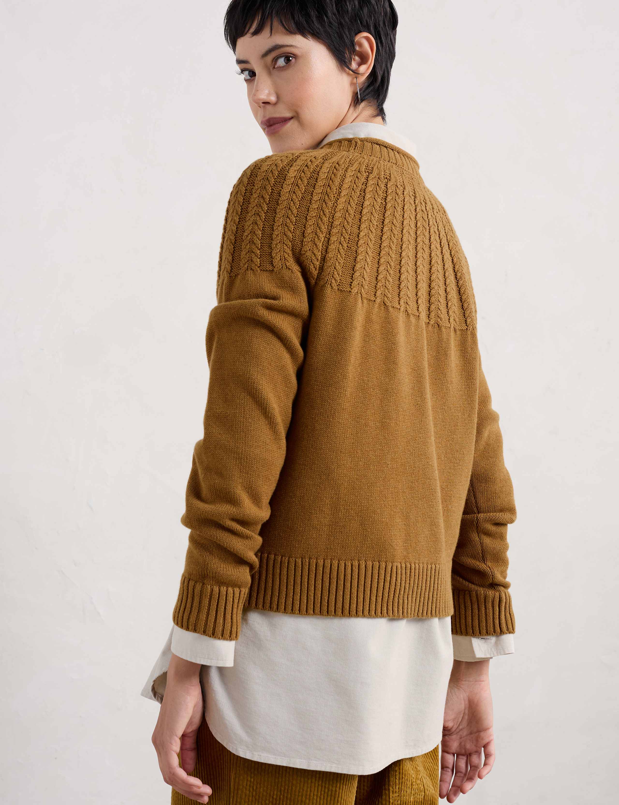 Pure Cotton Textured Relaxed Jumper 4 of 4