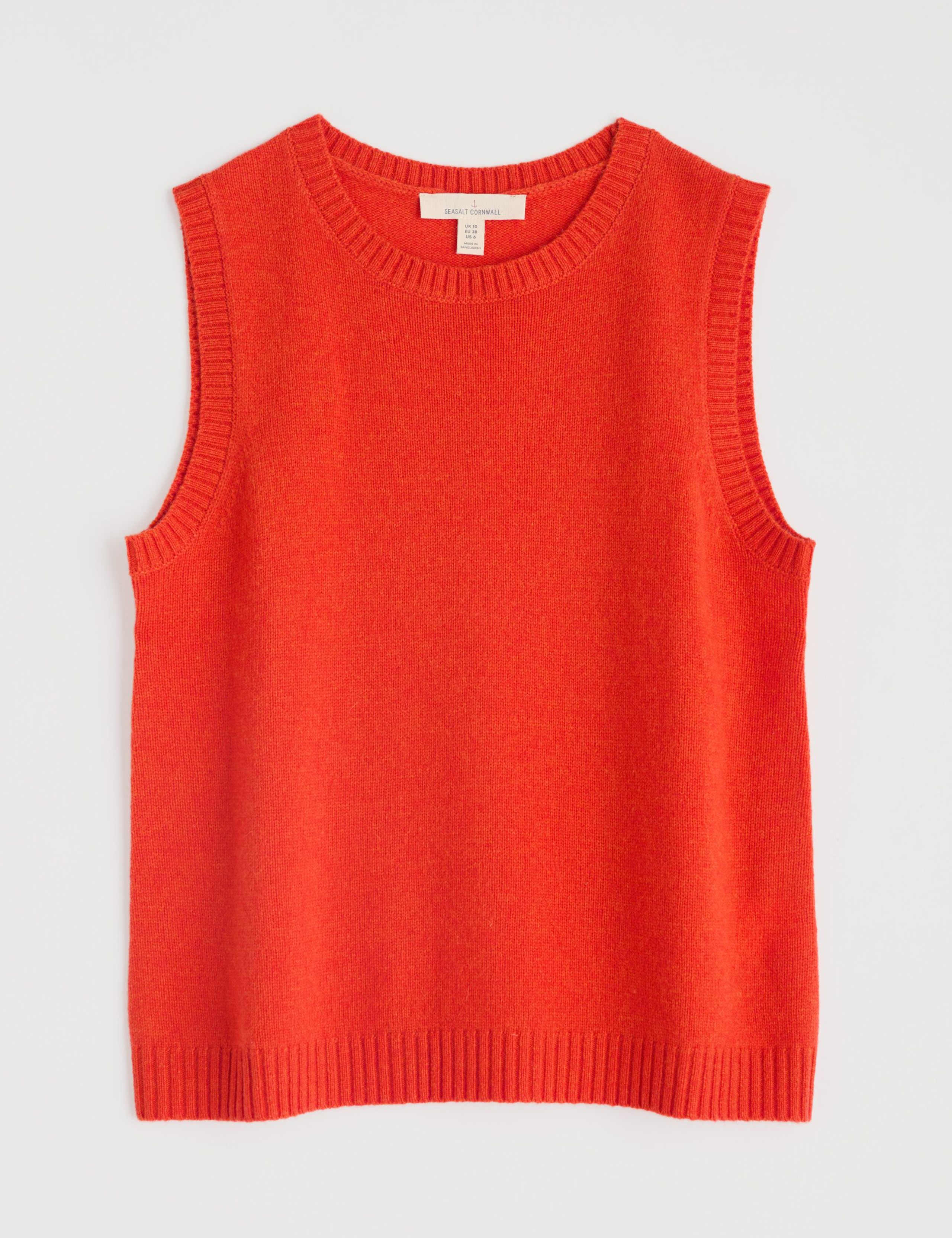Merino Wool Rich Crew Neck Knitted Vest 2 of 5