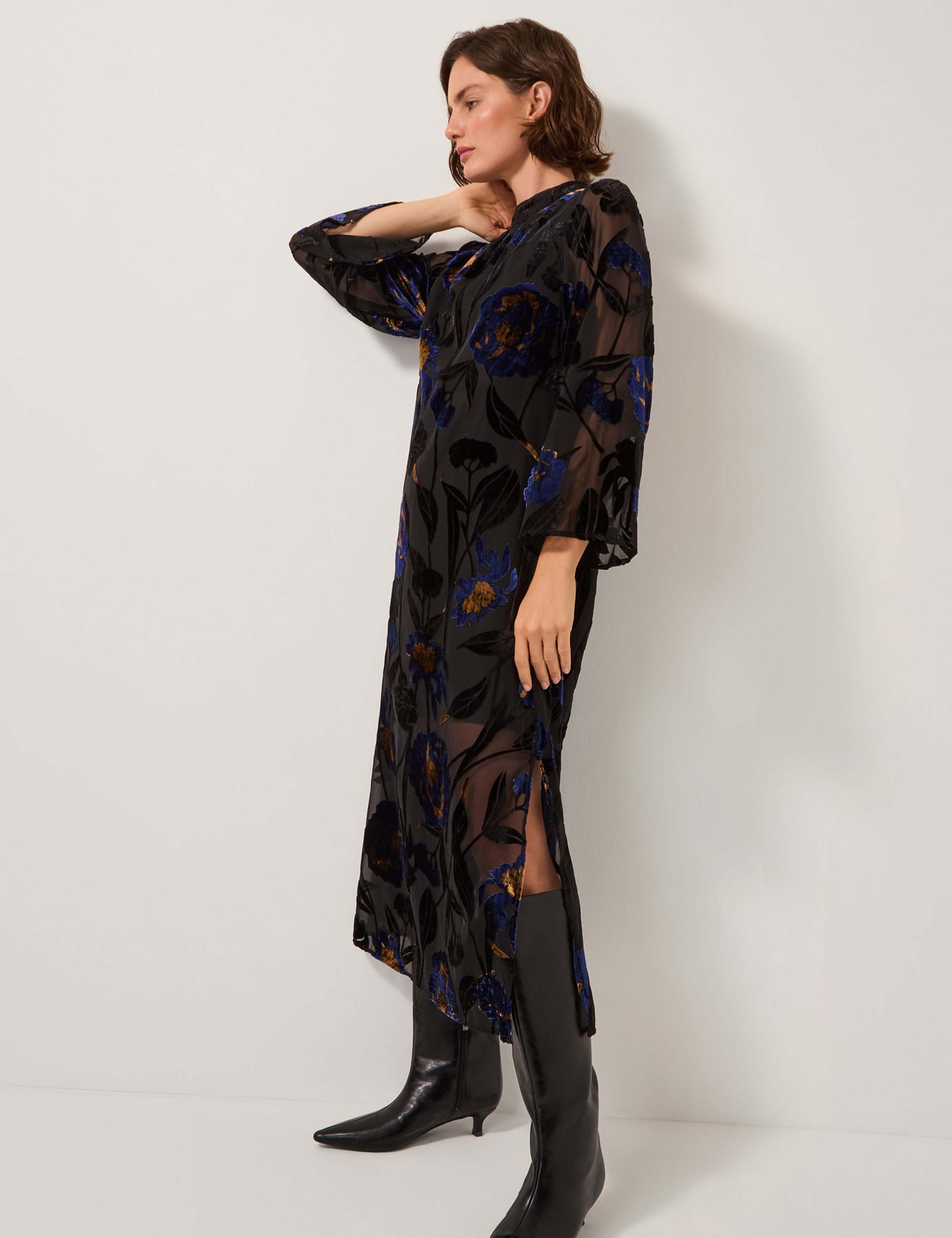 Floral Bandeau High Neck Maxi Dress 4 of 6