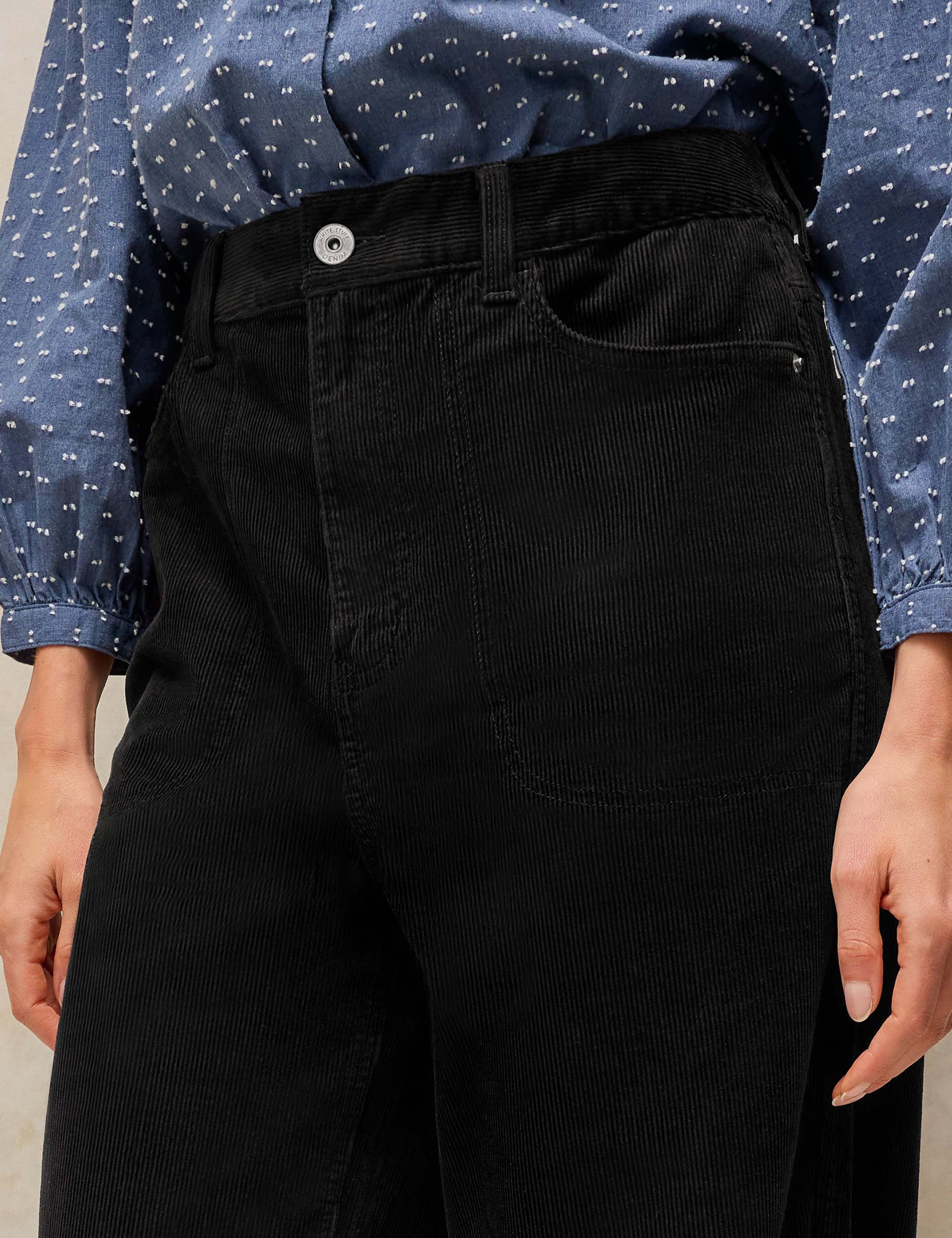 Tia Cord Zip Detail Wide Leg Trousers 4 of 6