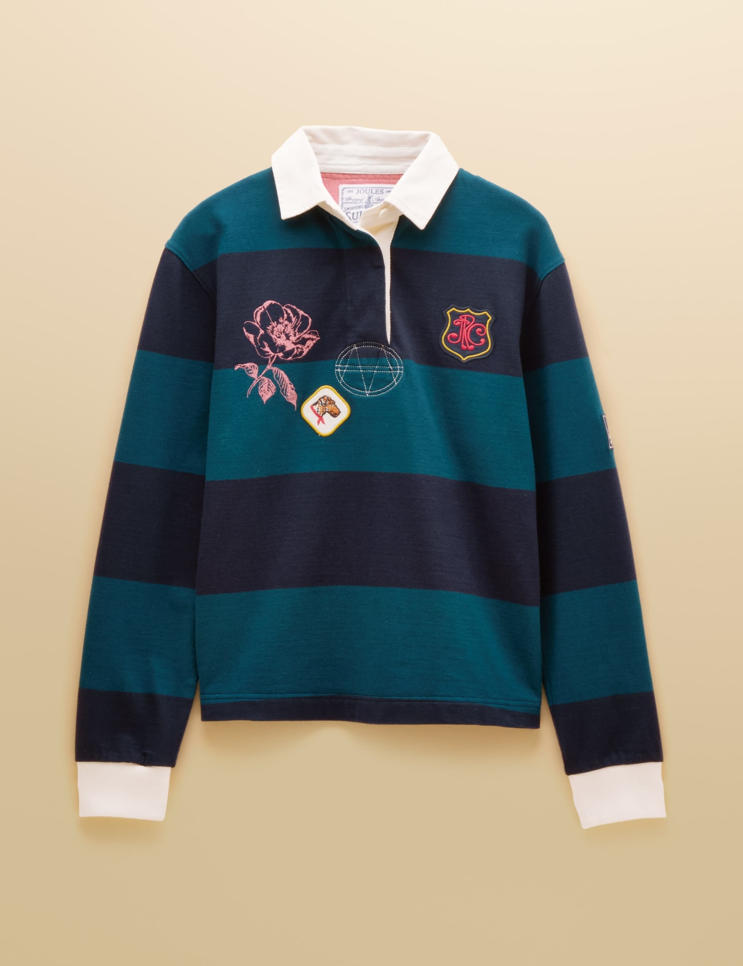 Pure Cotton Striped Collared Rugby Top 4 of 9