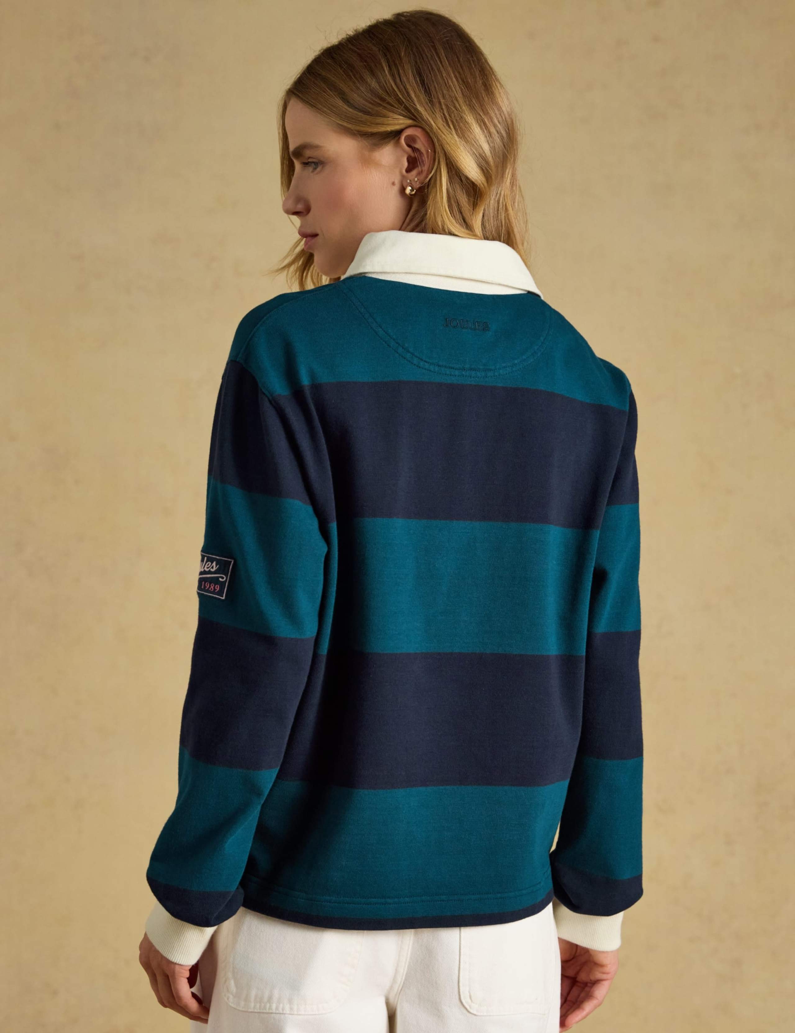 Pure Cotton Striped Collared Rugby Top 5 of 9