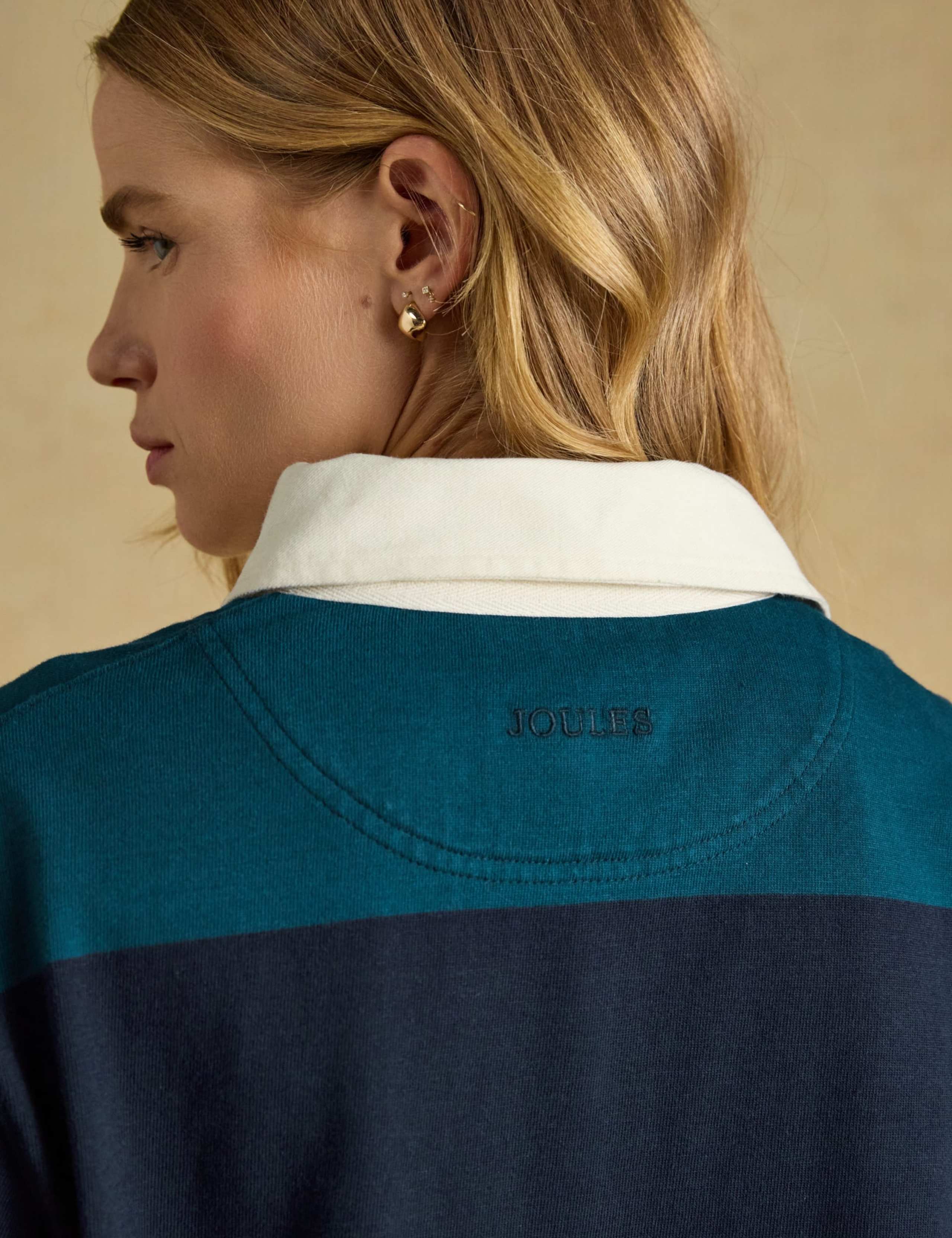 Pure Cotton Striped Collared Rugby Top 9 of 9