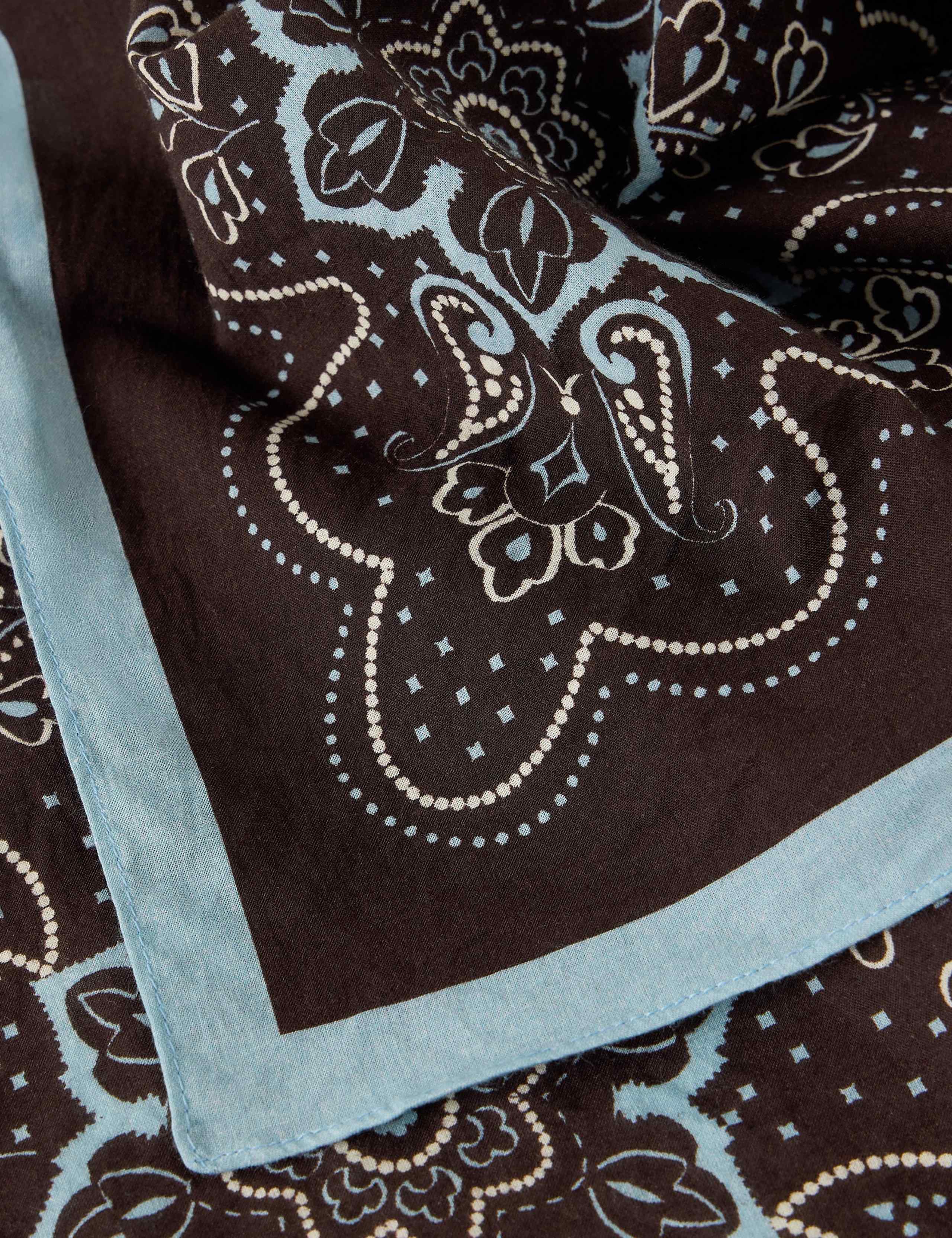 Pure Cotton Printed Square Scarf 4 of 4