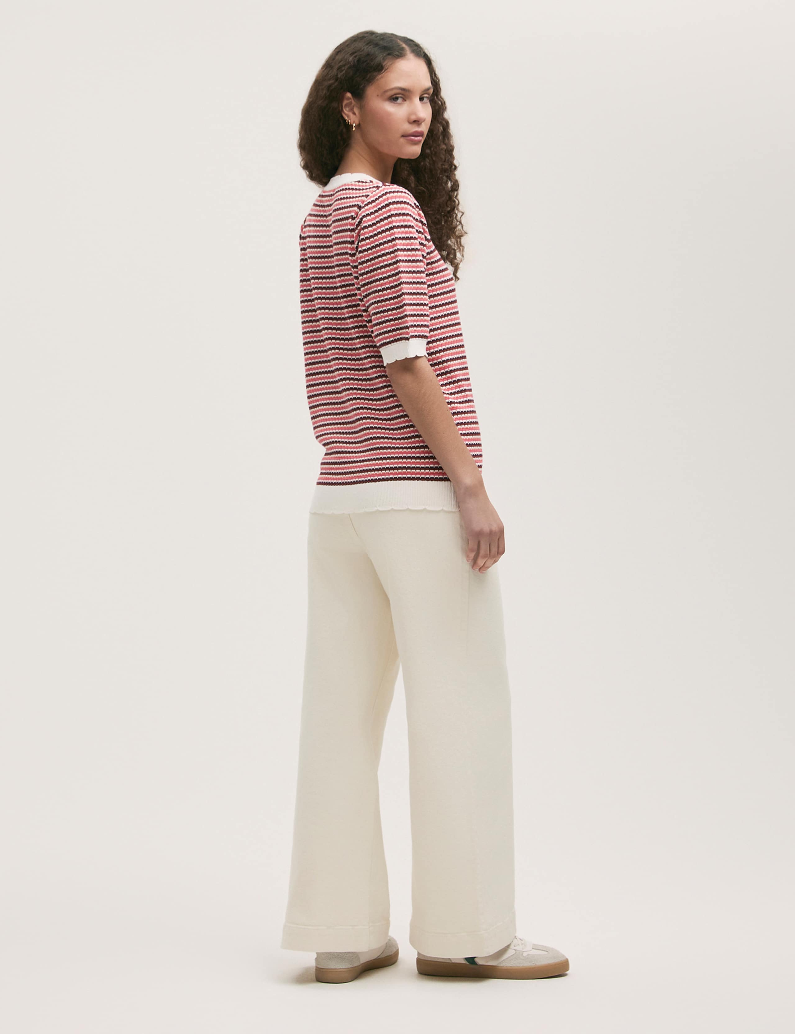 Pure Cotton Striped Knitted Top 2 of 4