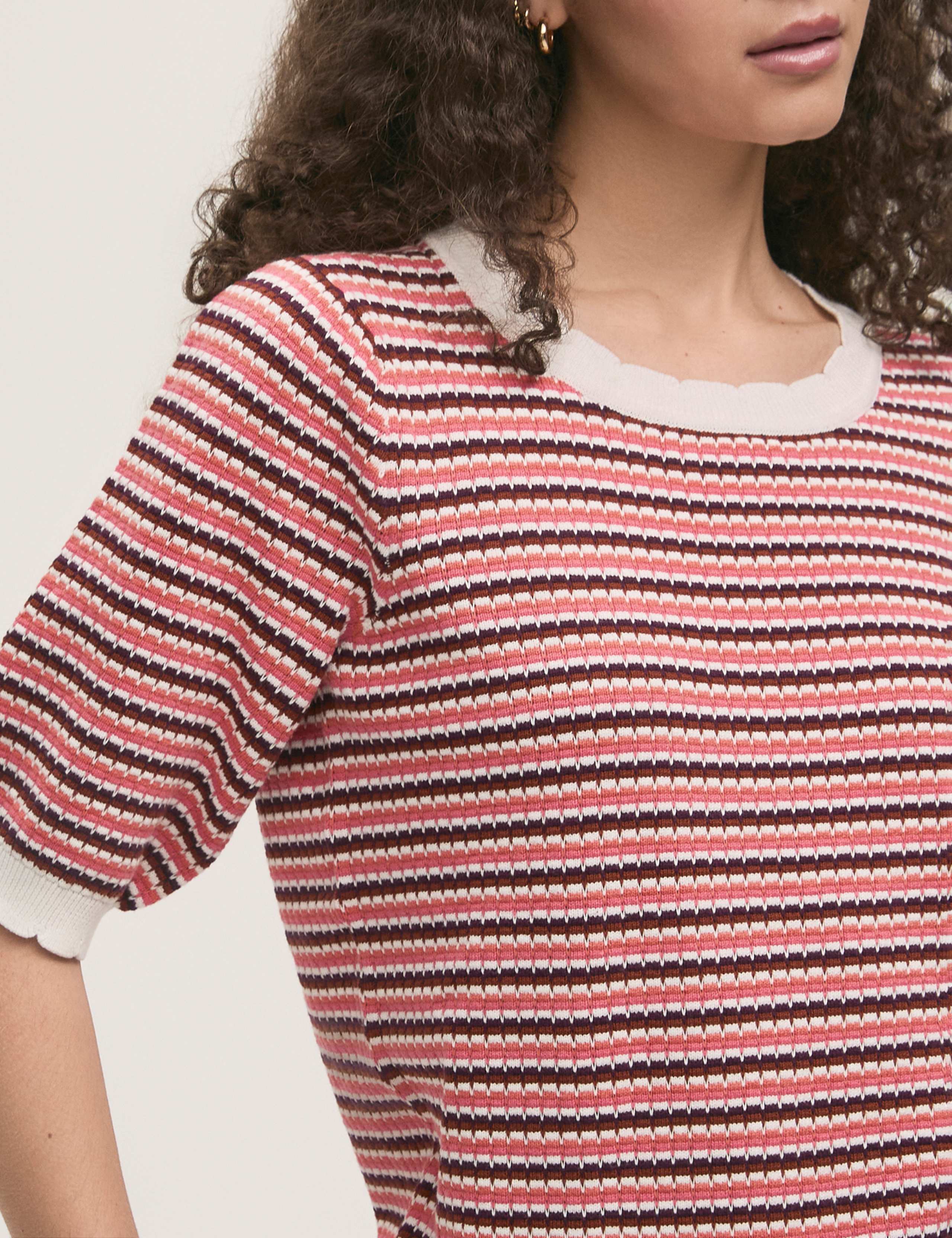 Pure Cotton Striped Knitted Top 4 of 4