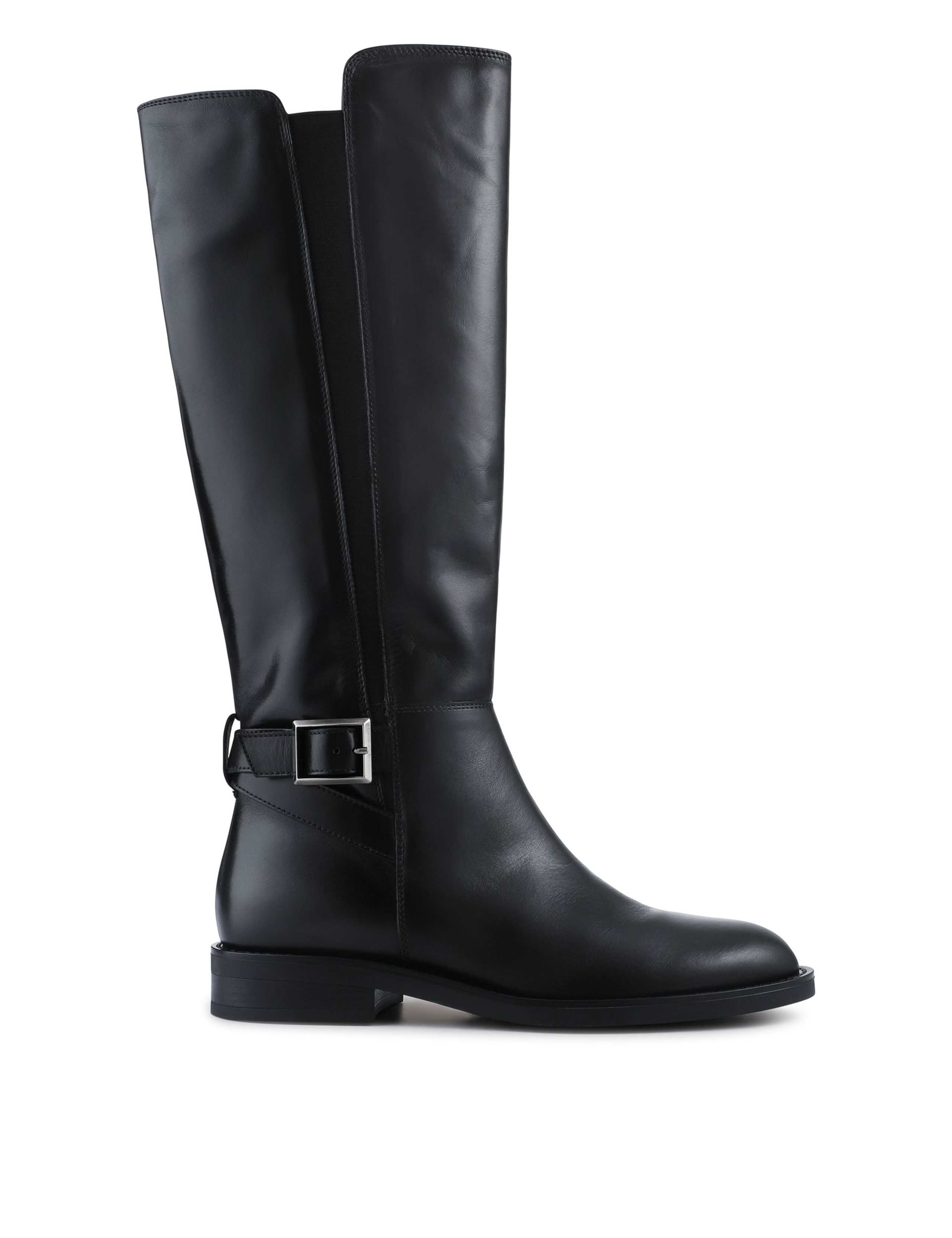 Leather Buckle Knee High Boots 1 of 6