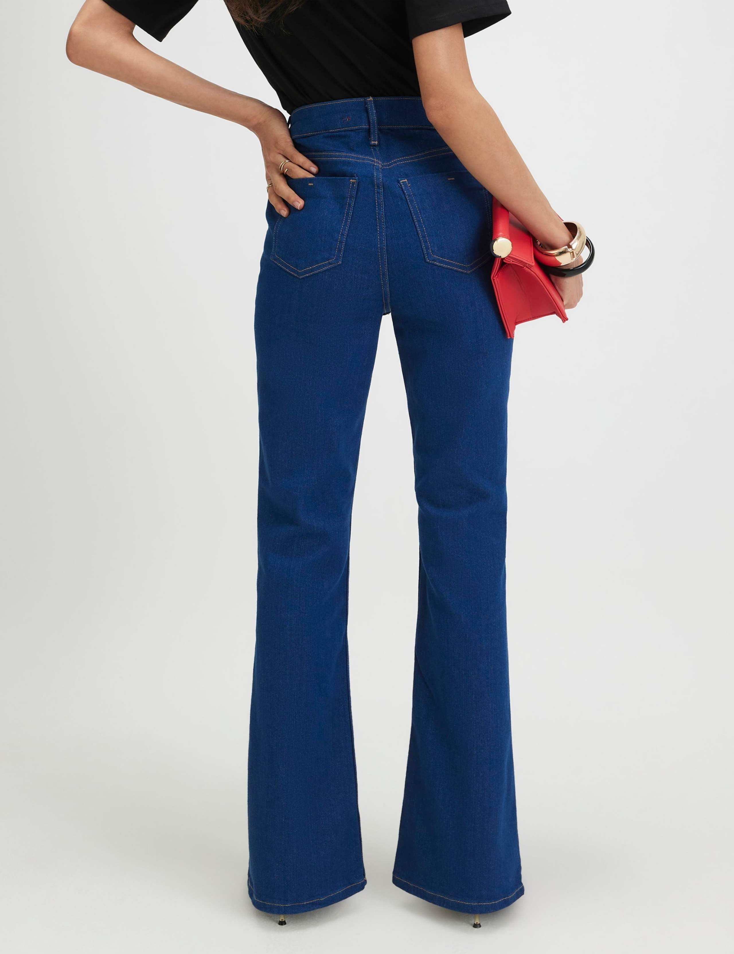 Mid Rise Seam Detail Bootcut Jeans 3 of 4