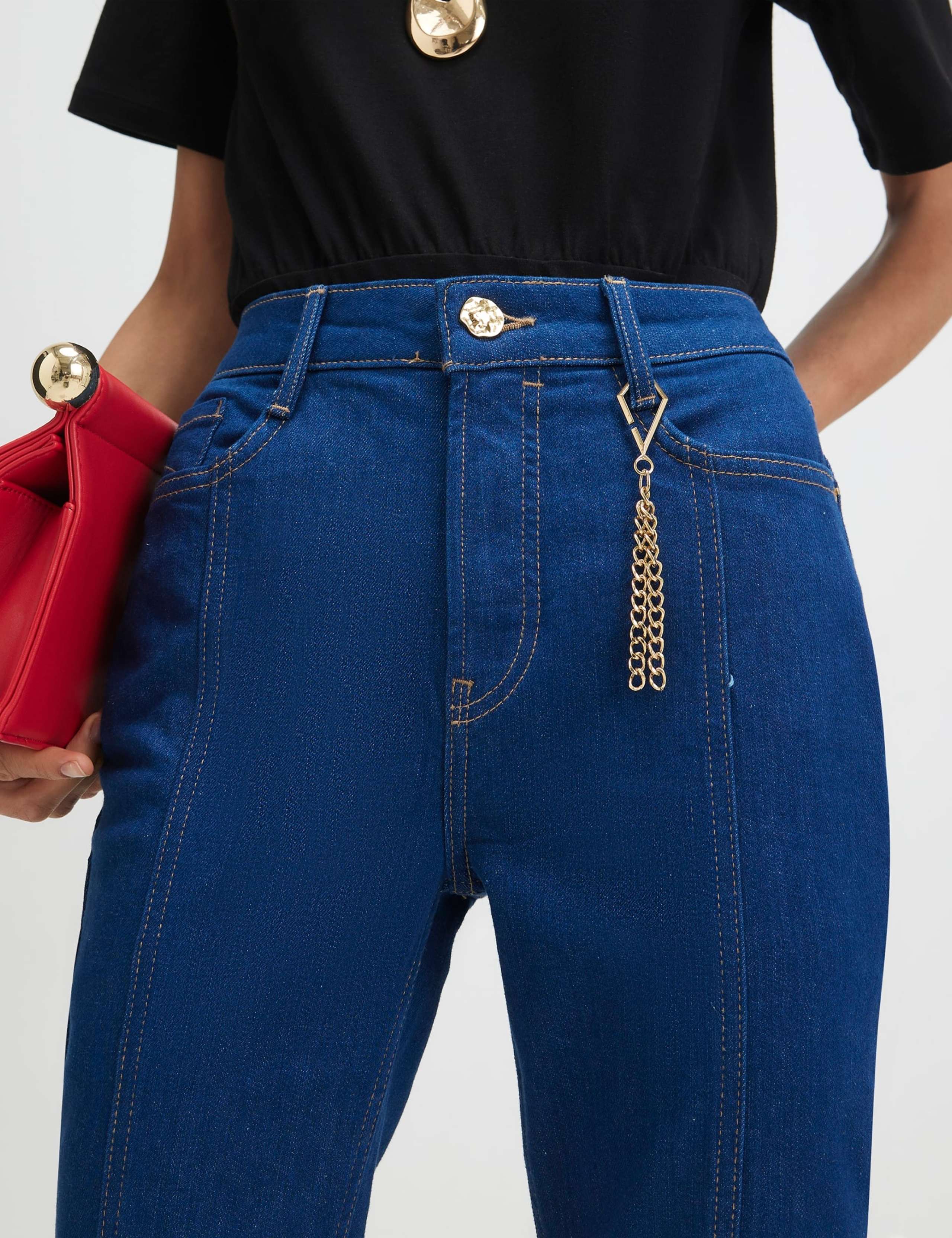 Mid Rise Seam Detail Bootcut Jeans 4 of 4