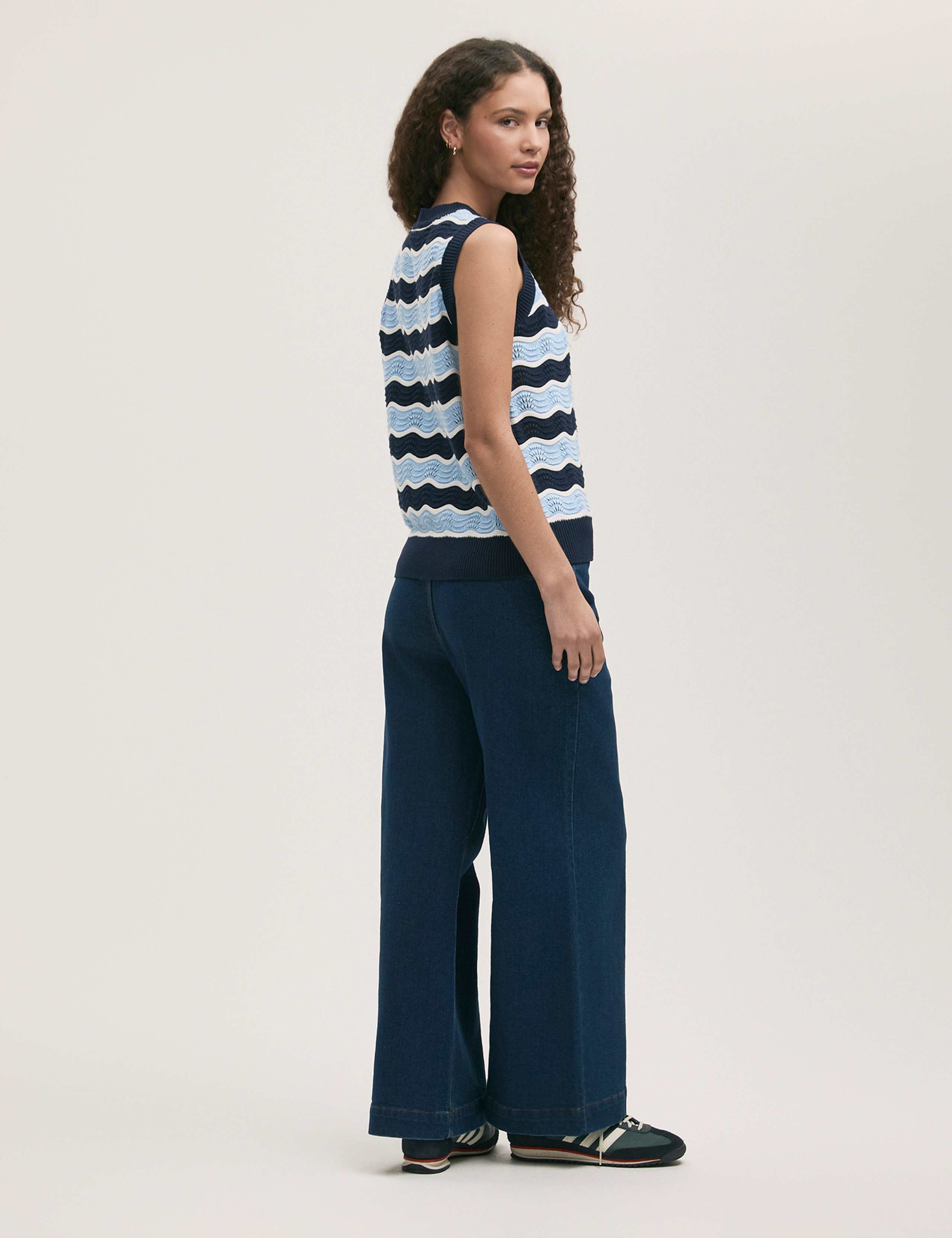 Pure Cotton Striped Knitted Top 2 of 4