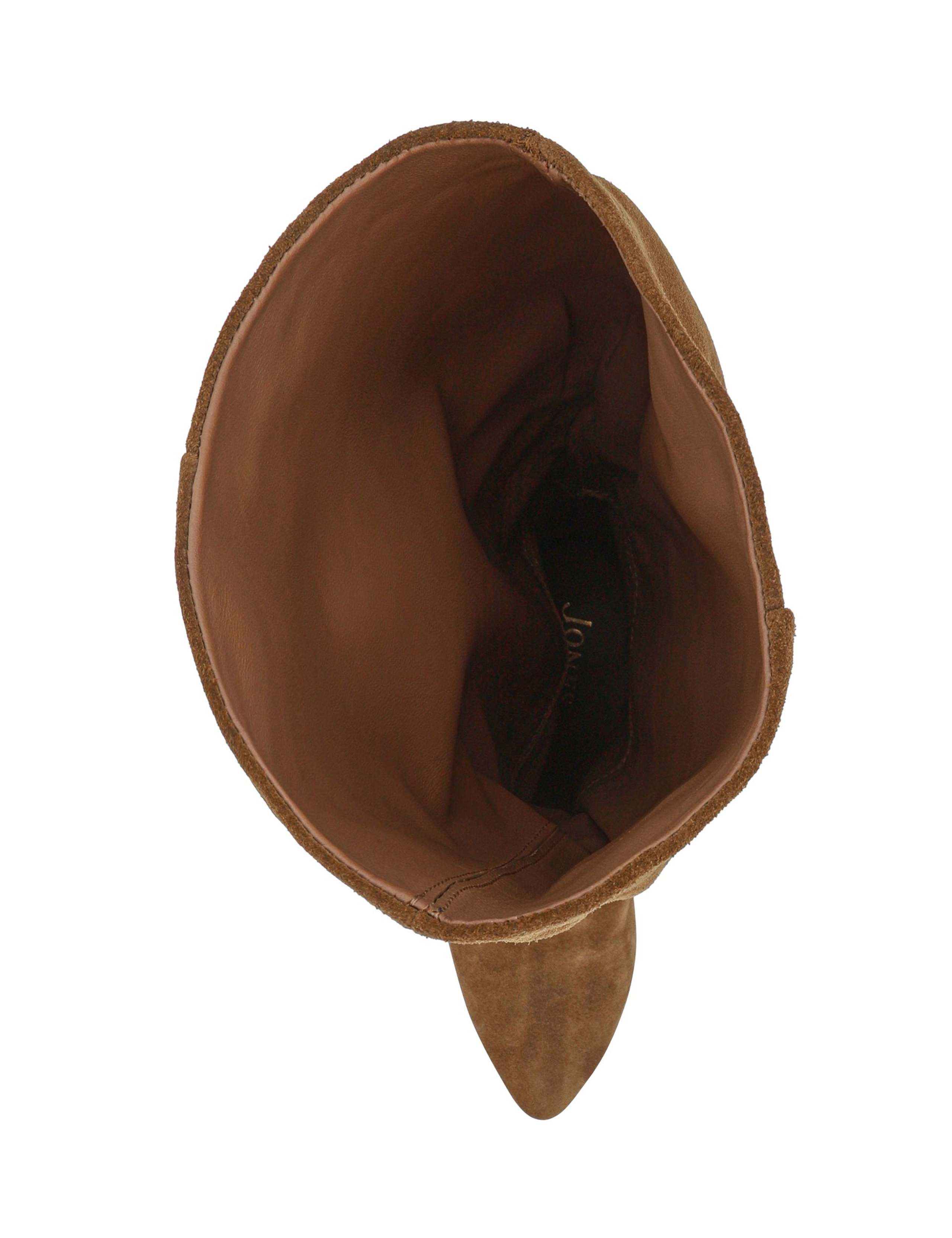 Leather Ruched Knee High Stiletto Heel Boots 4 of 5