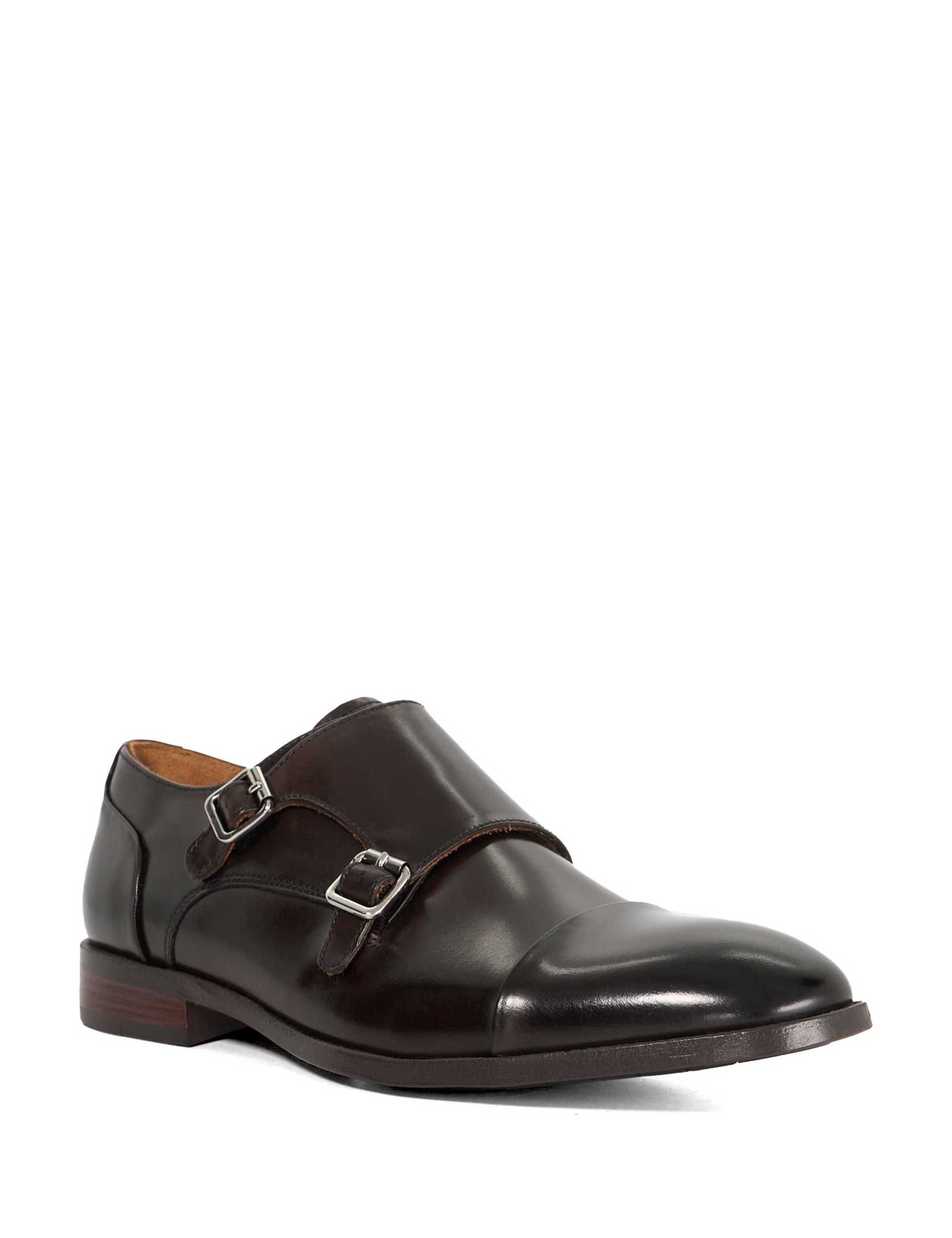 Wide Fit Leather Monk Strap Shoes 4 of 5