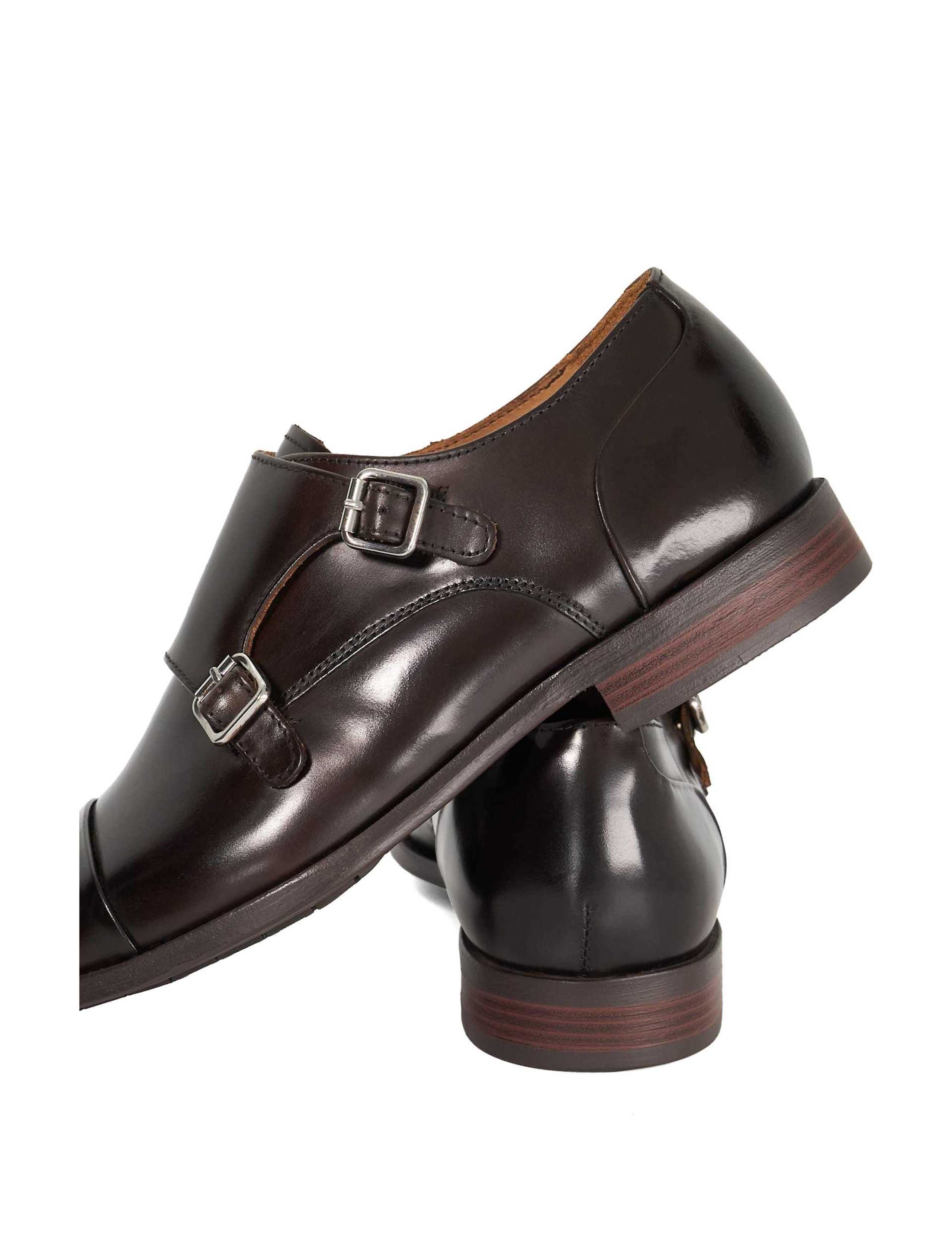 Wide Fit Leather Monk Strap Shoes 5 of 5