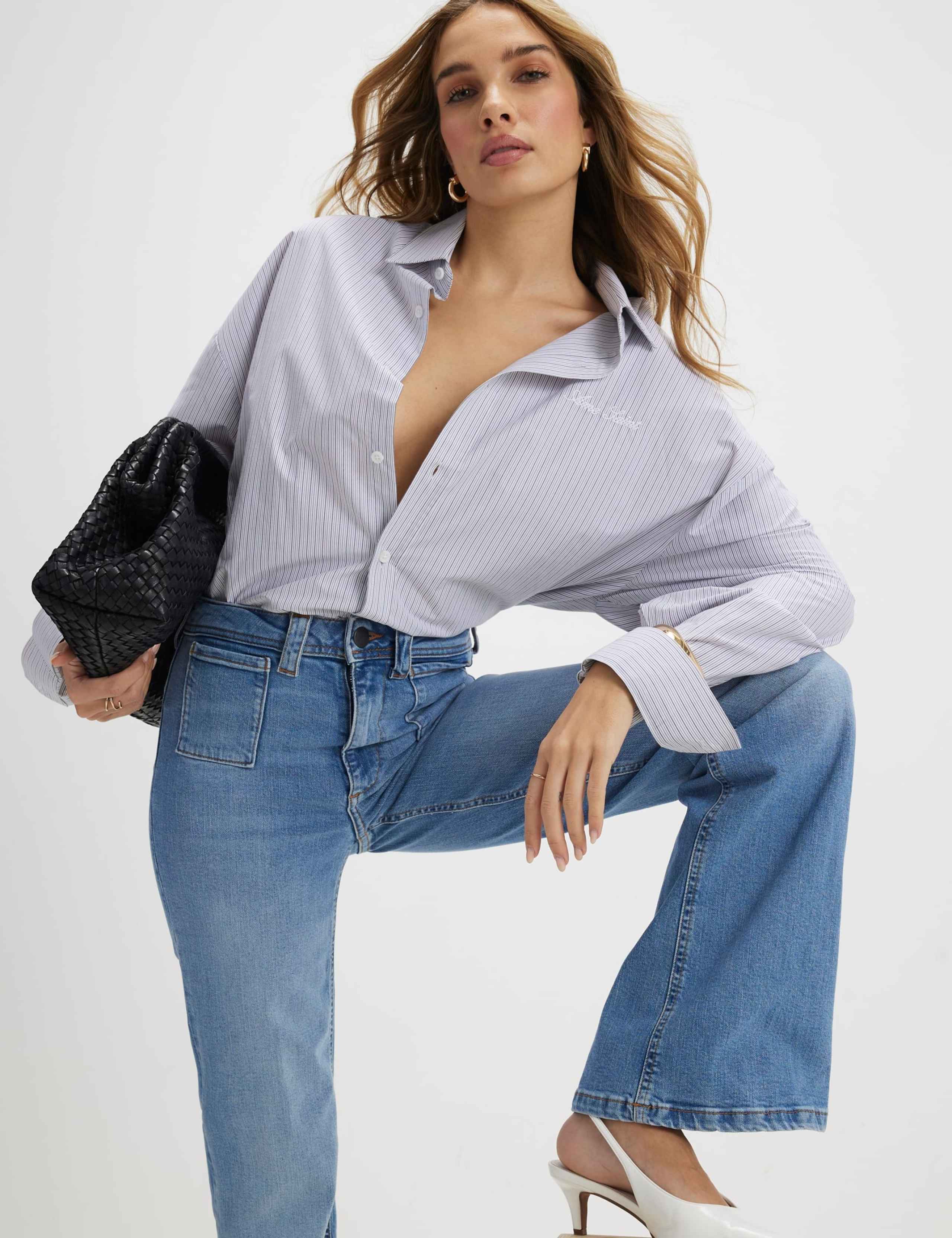 High Waisted Relaxed Flared Jeans 3 of 4