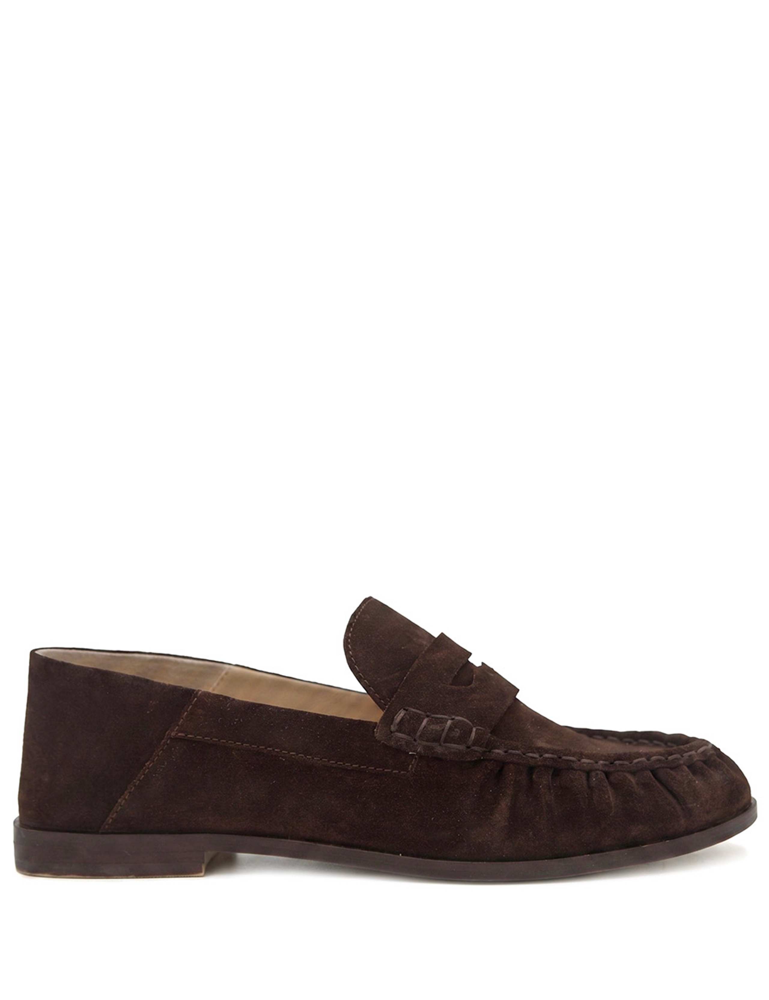 Leather Penny Strap Flat Loafers 1 of 5
