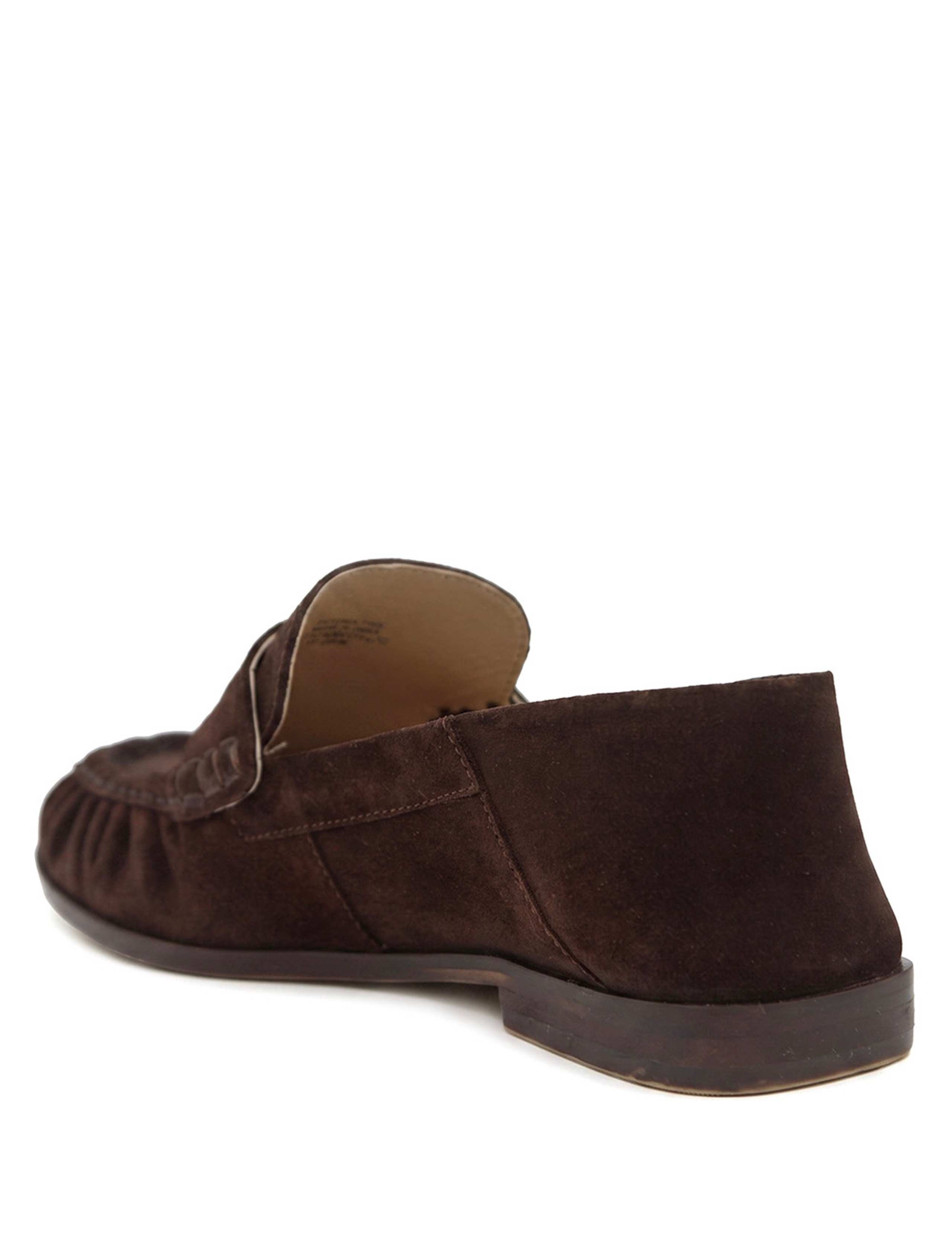 Leather Penny Strap Flat Loafers 4 of 5