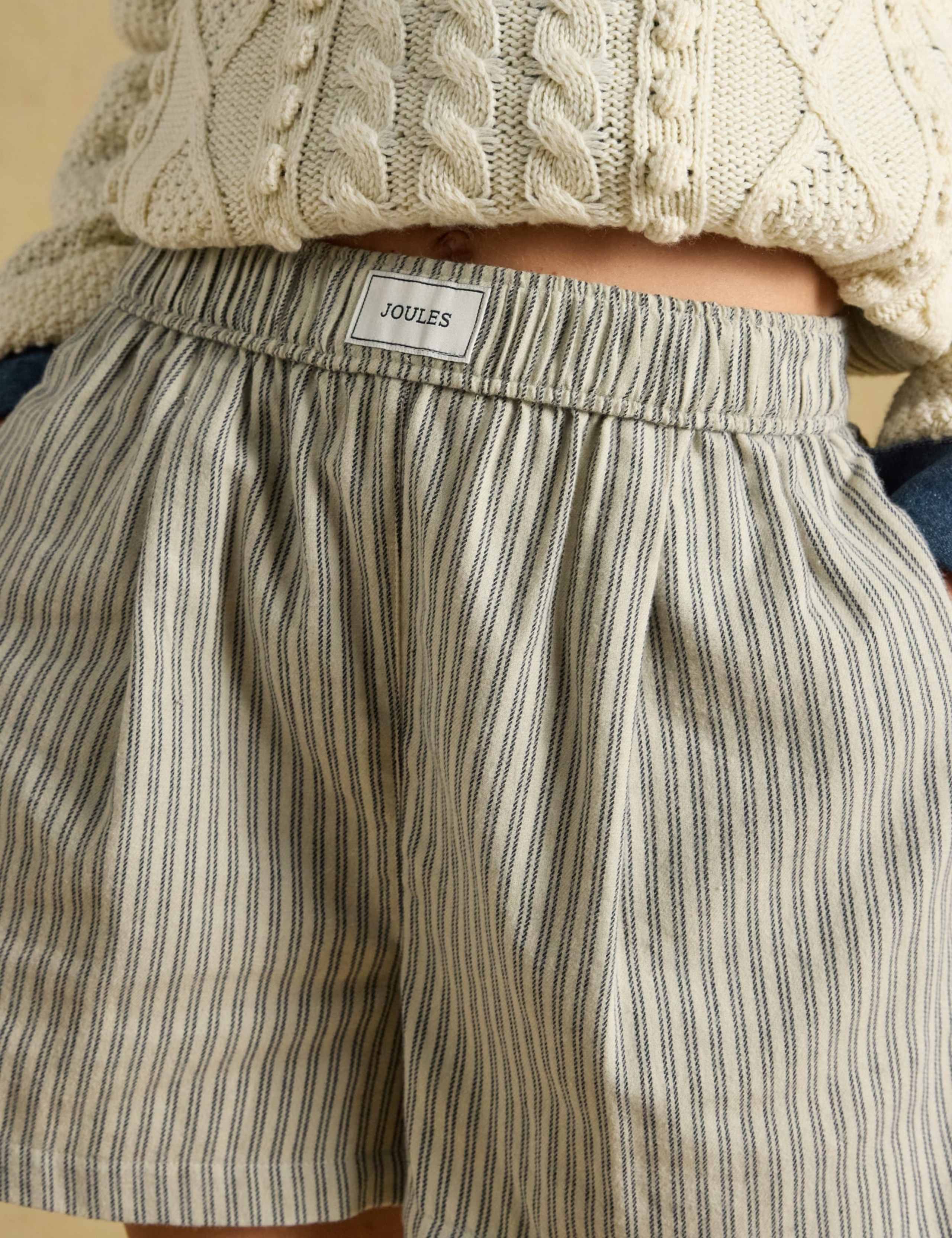 Pure Cotton Striped Flannel Pull On Shorts 6 of 7
