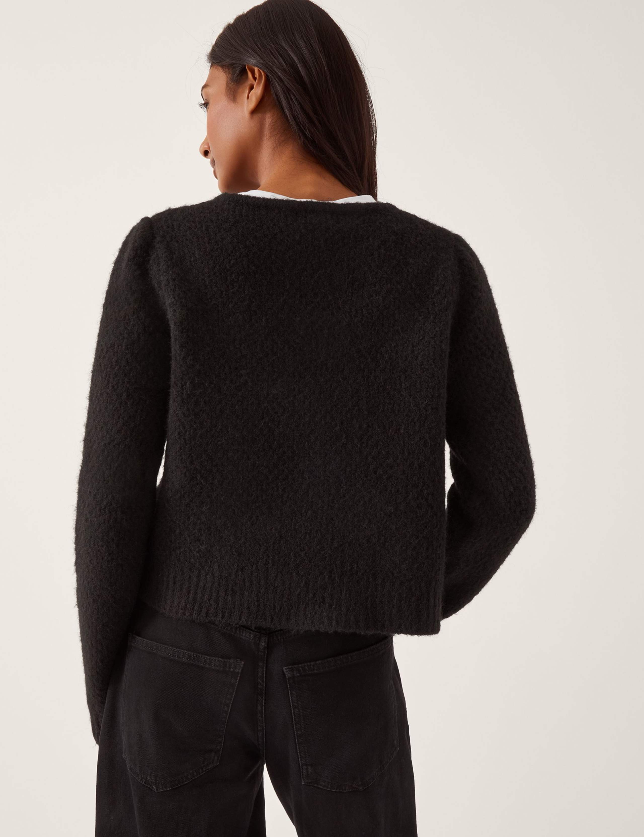 Textured Button Detail Cardigan 4 of 5