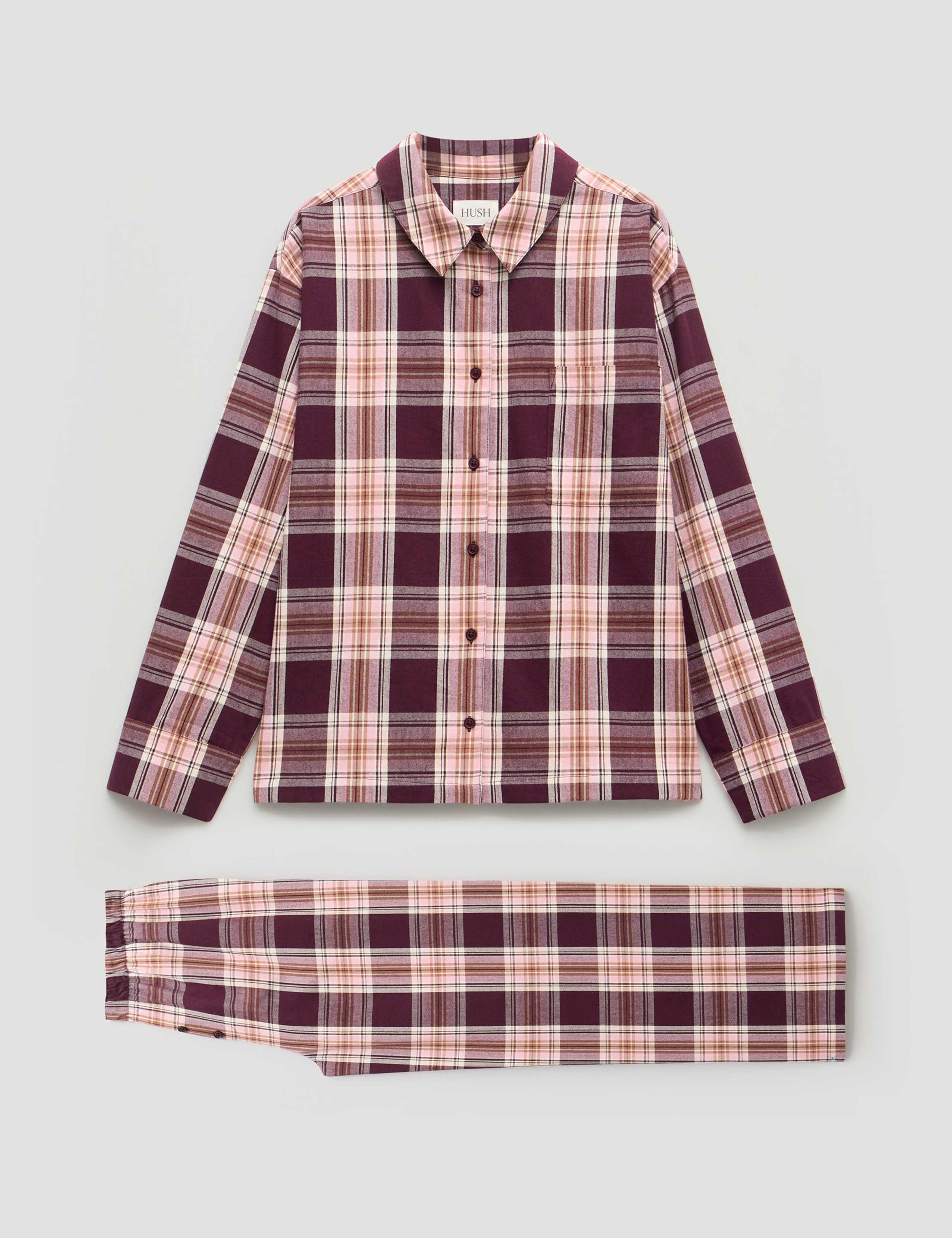 Brushed Cotton Rich Checked Pyjama Set 2 of 5