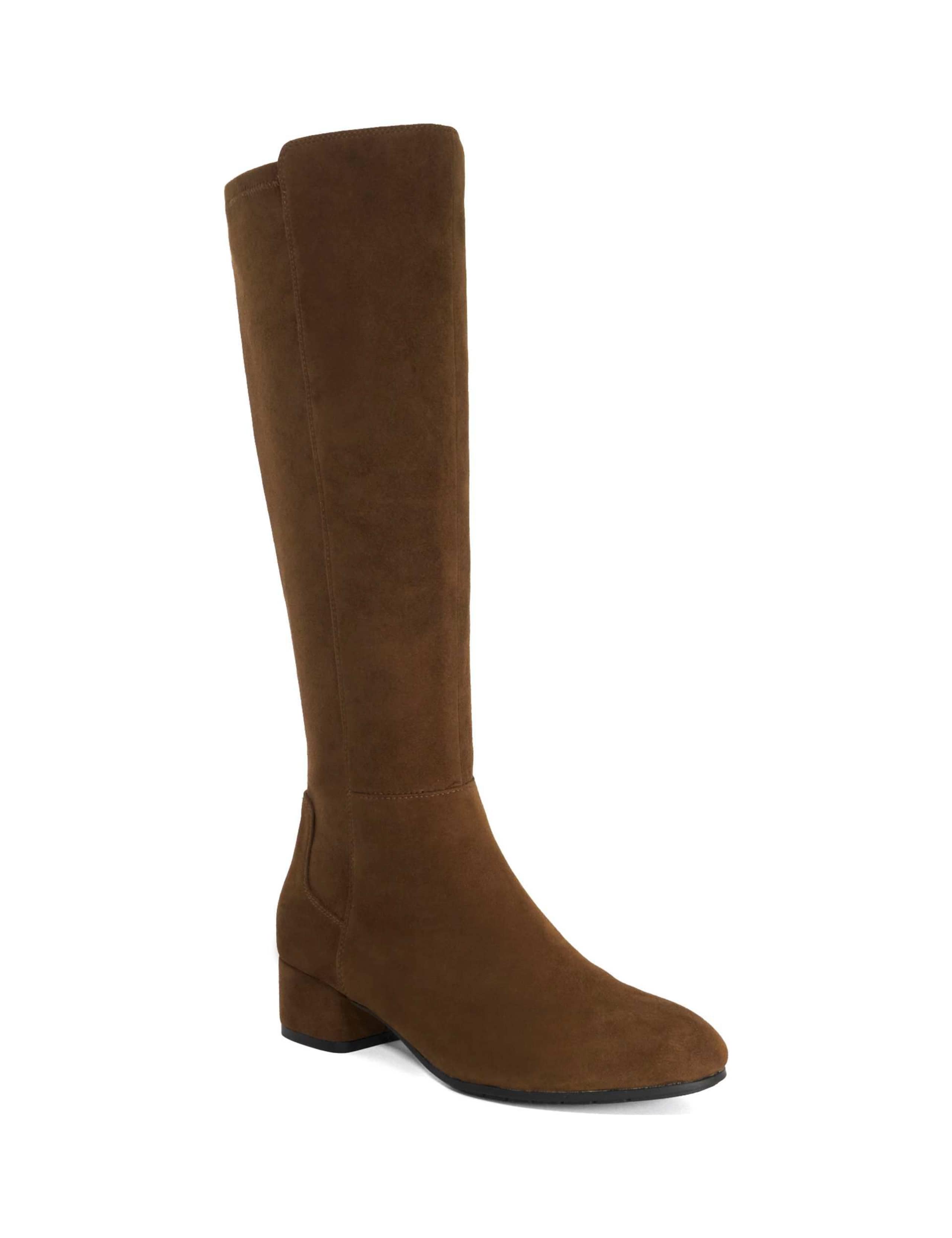 Suede Block Heel Knee High Boots 2 of 5
