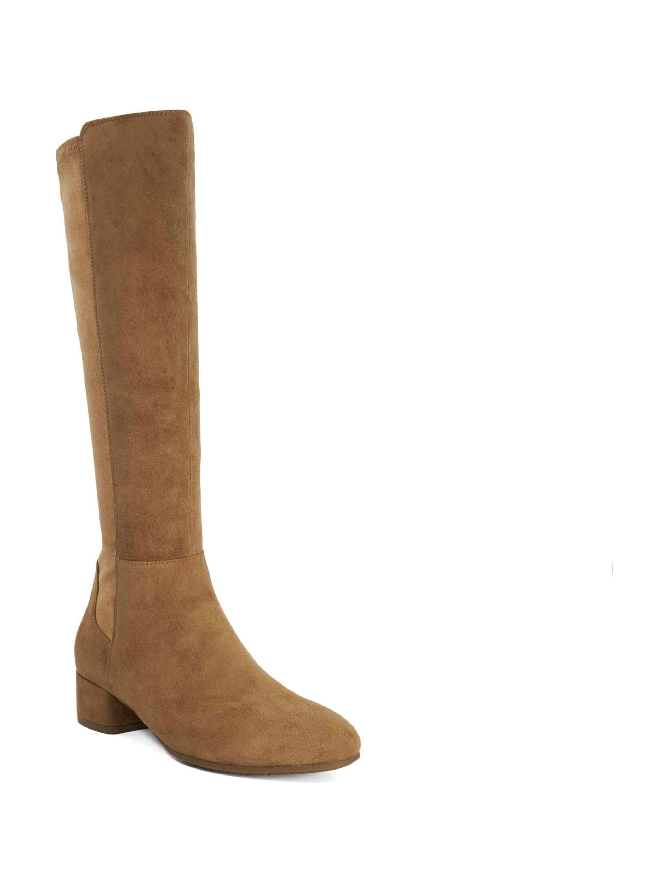 Suede Block Heel Knee High Boots 2 of 5