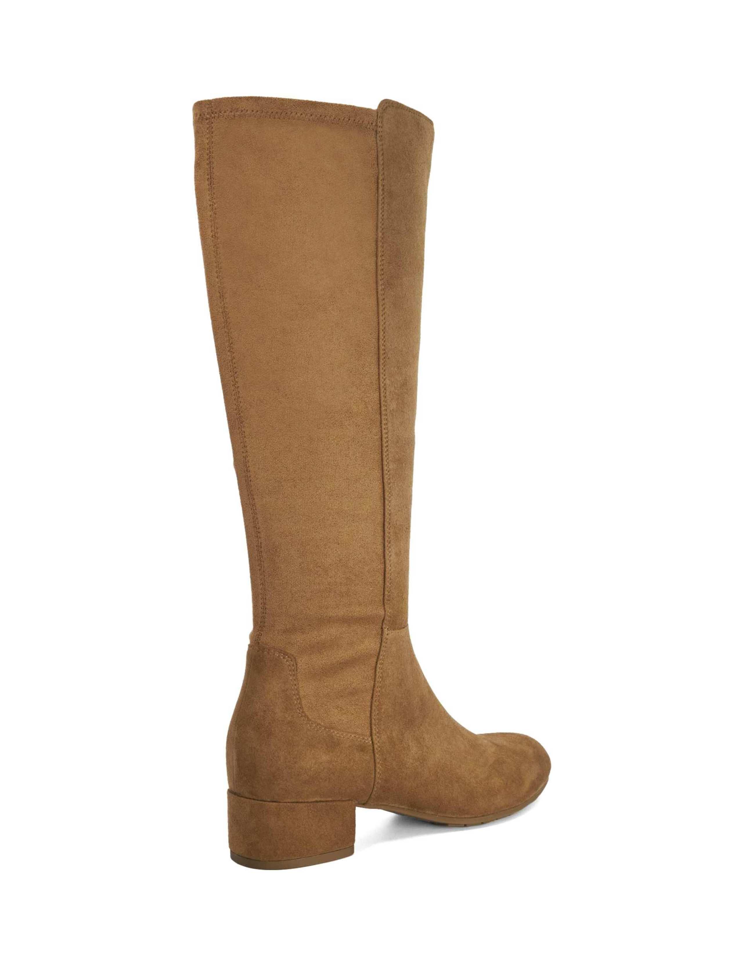 Suede Block Heel Knee High Boots 4 of 5