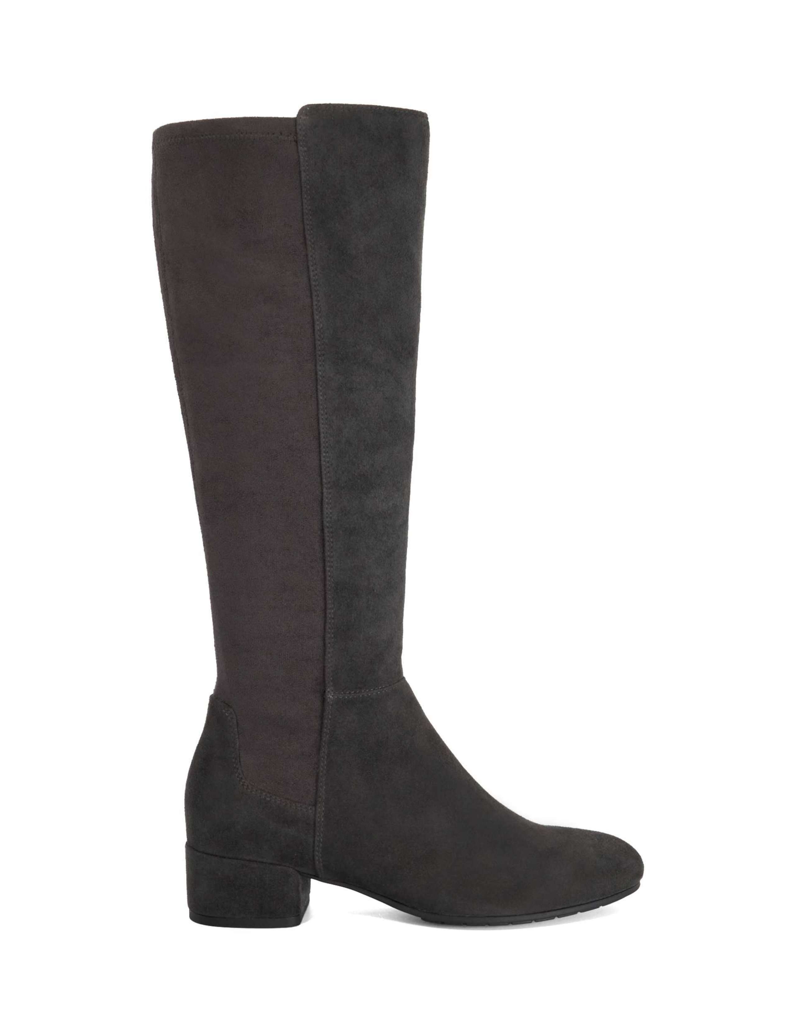 Suede Block Heel Knee High Boots 1 of 5