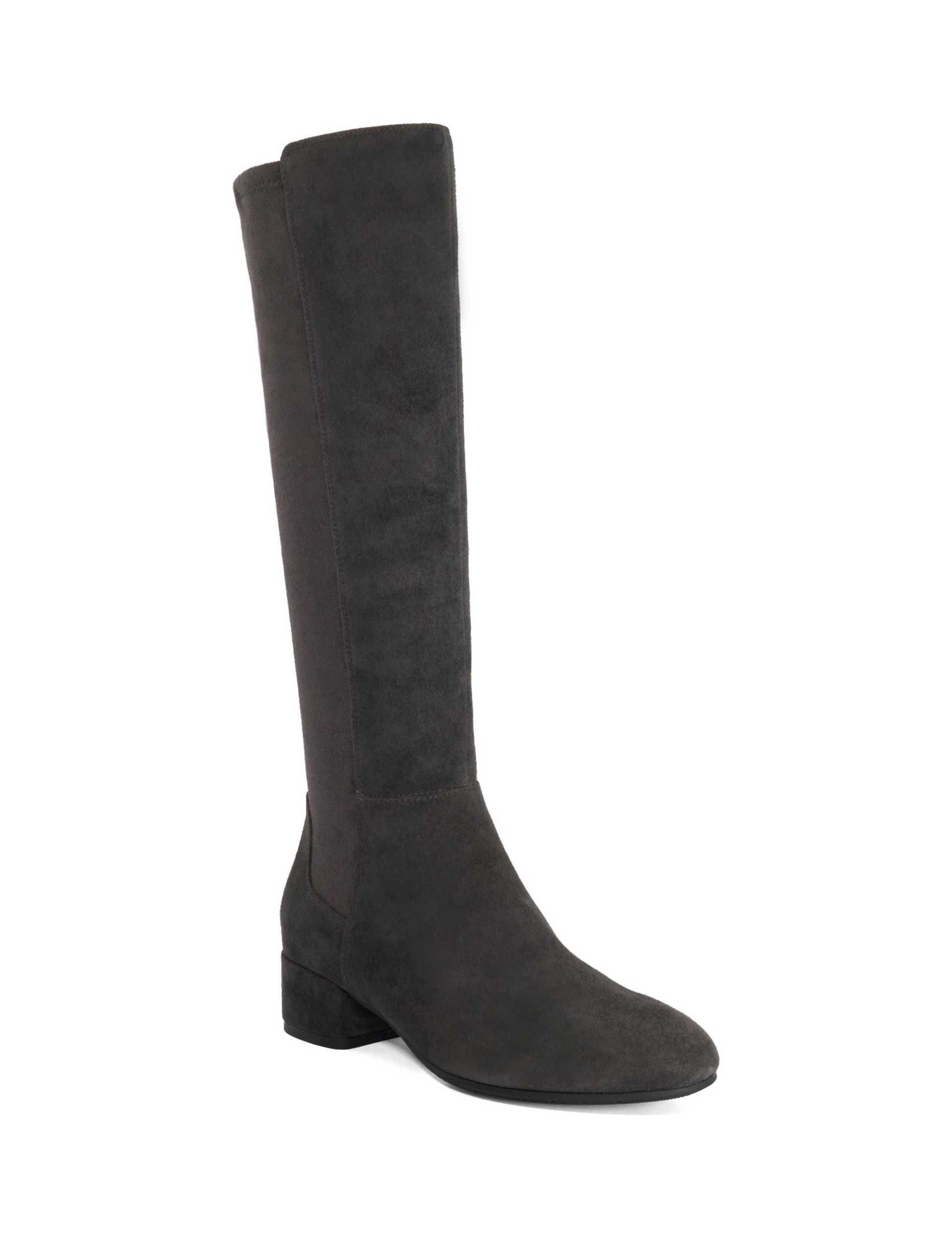 Suede Block Heel Knee High Boots 2 of 5