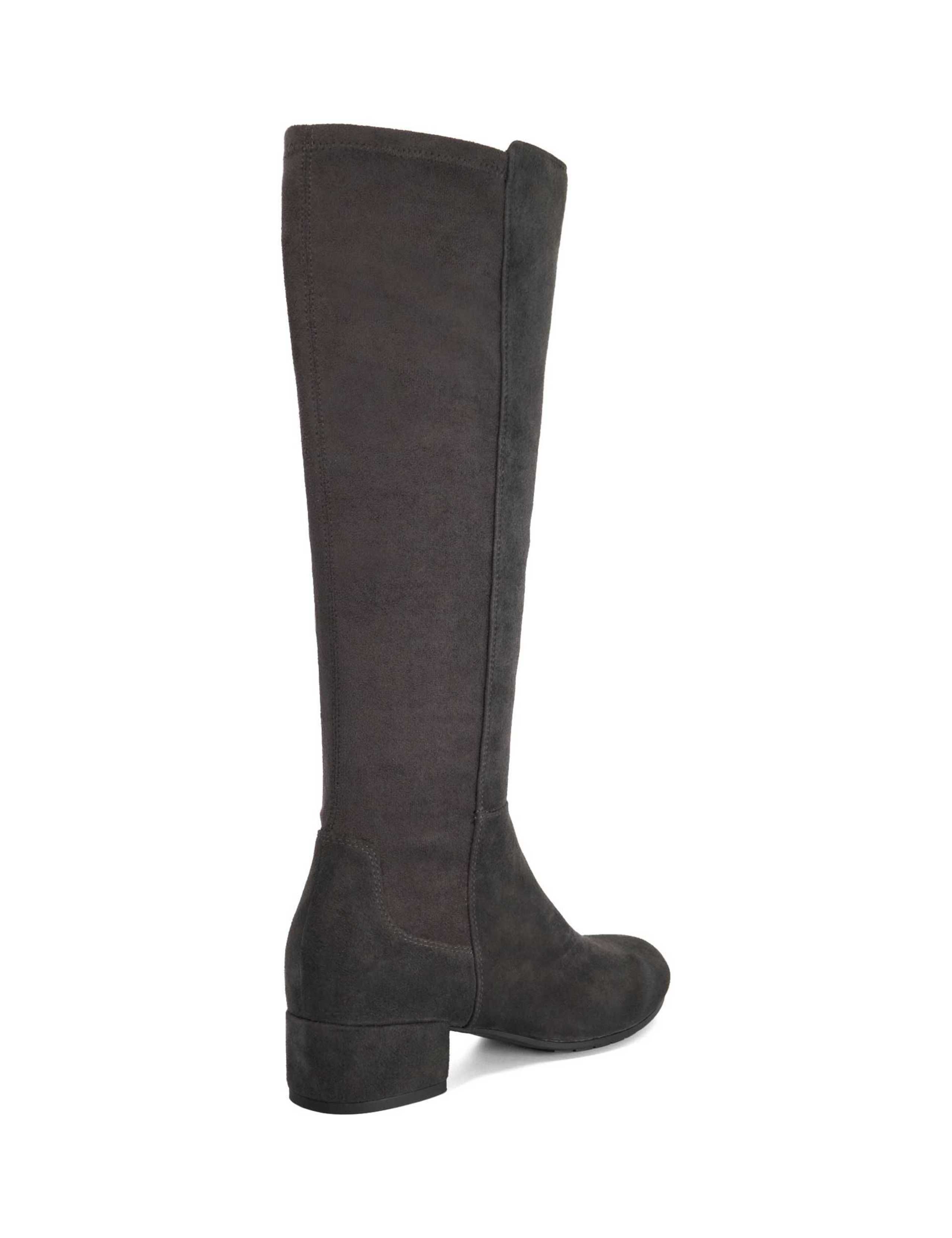 Suede Block Heel Knee High Boots 3 of 5