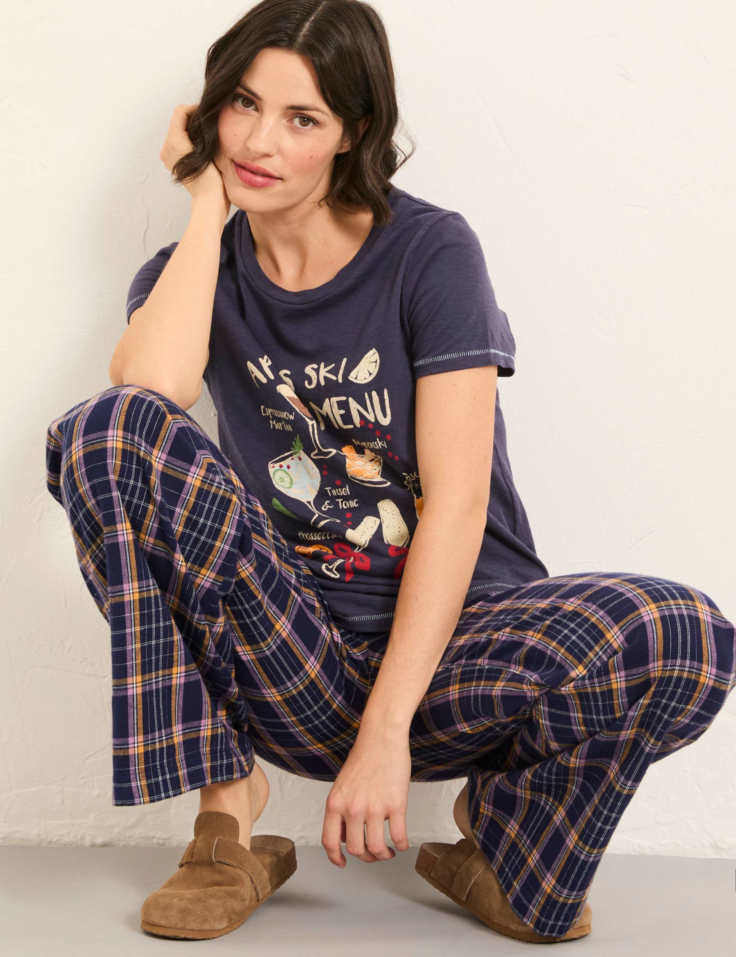 Pure Cotton Après Ski Slogan Pyjama Top 4 of 5