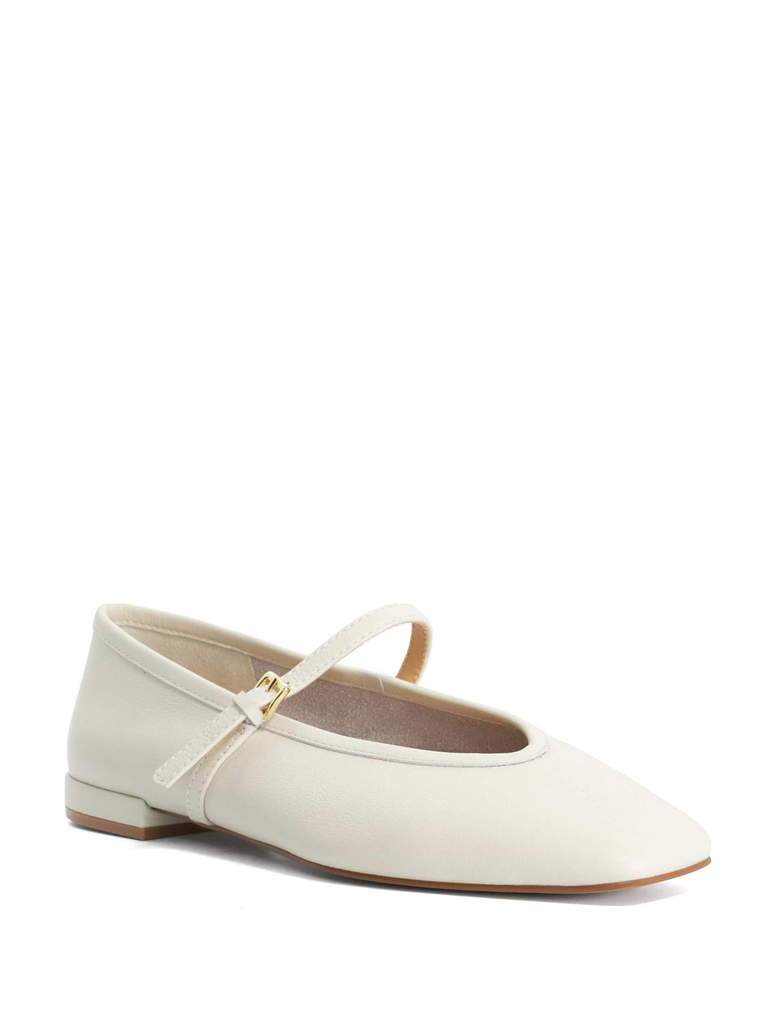 Suede Square Toe Mary Jane Ballet Pumps 3 of 5