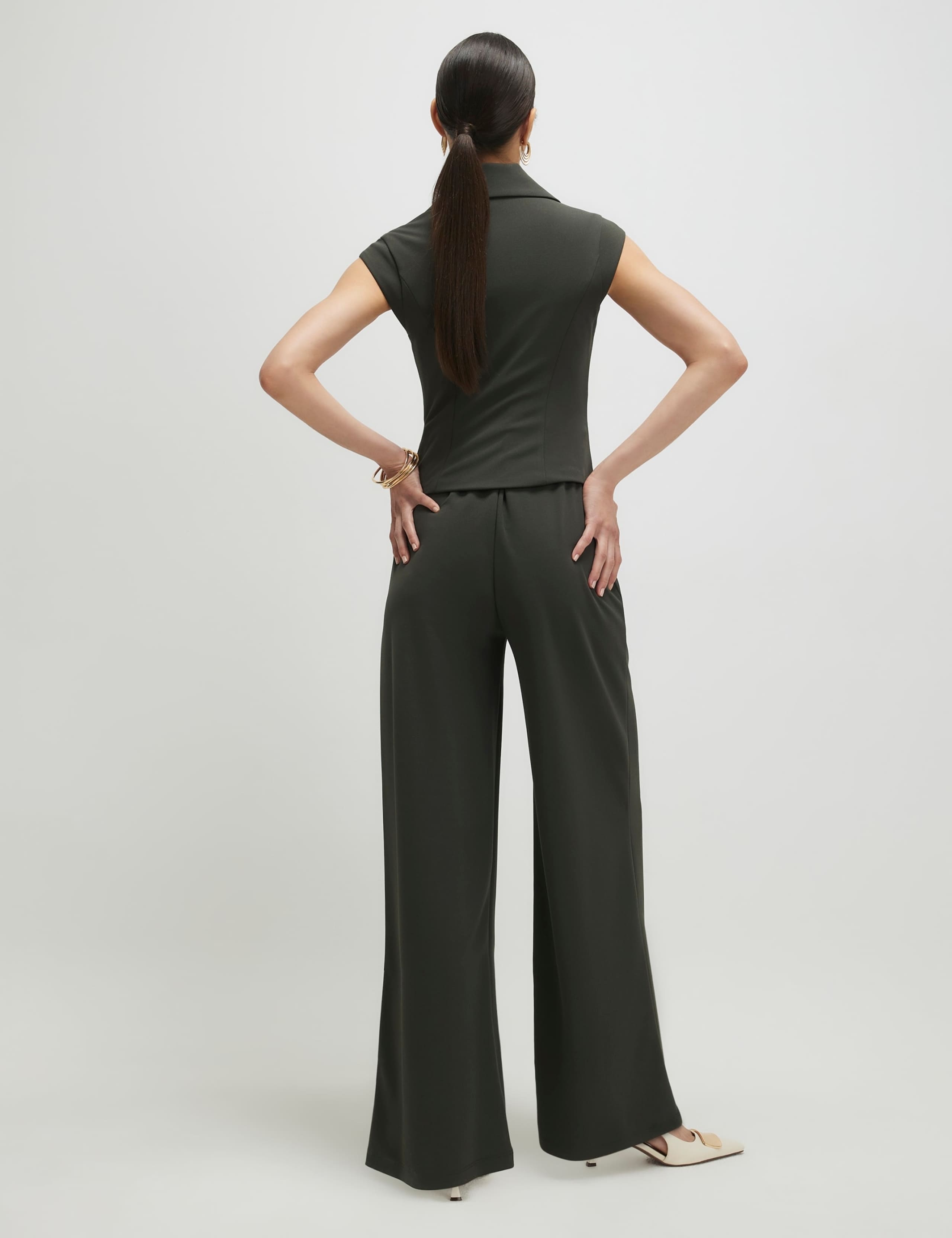Cap Sleeve Wide Leg Jumpsuit 2 of 4