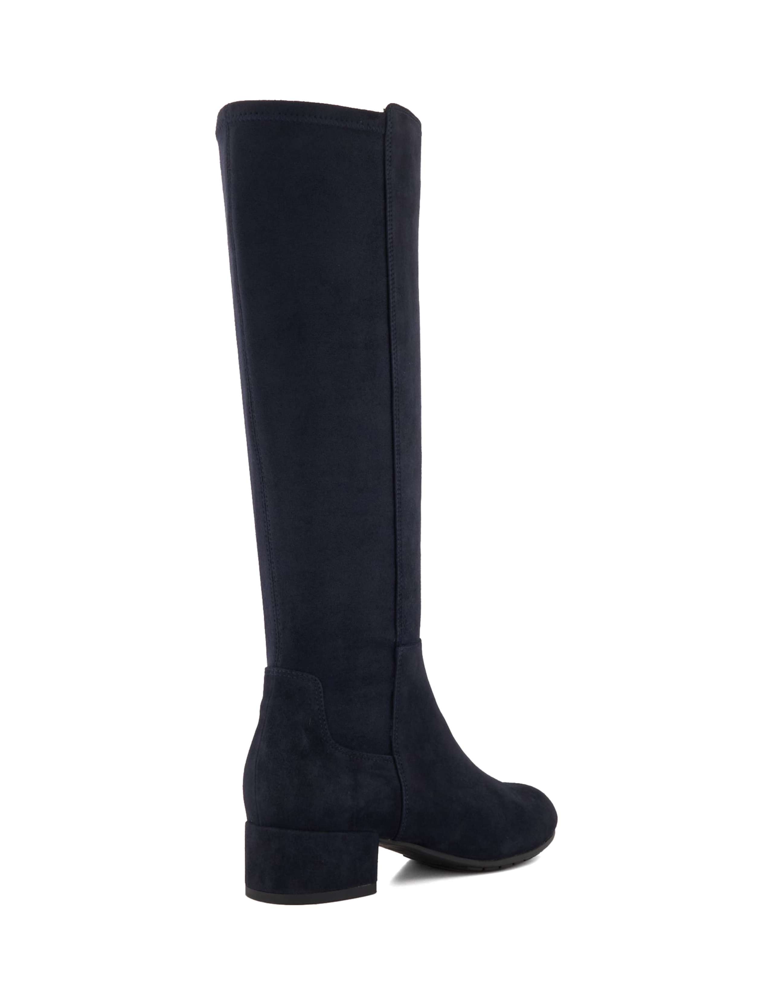 Wide Fit Leather Block Heel Knee High Boots 6 of 6