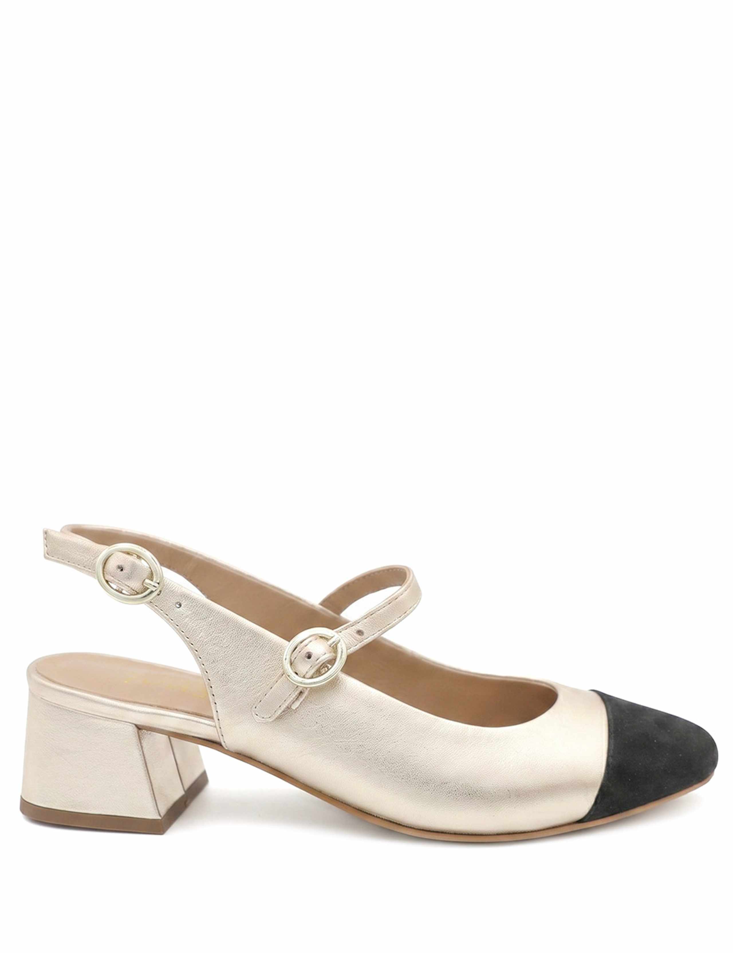 Leather Mary Jane Block Heel Slingback Shoes 2 of 6