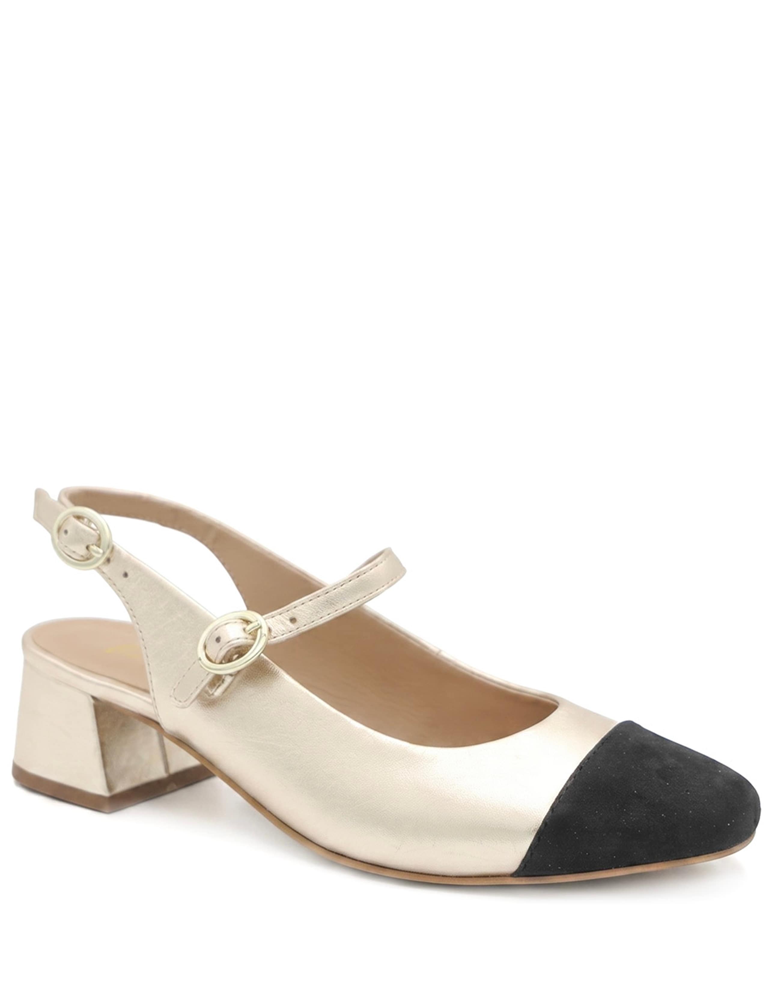 Leather Mary Jane Block Heel Slingback Shoes 3 of 6