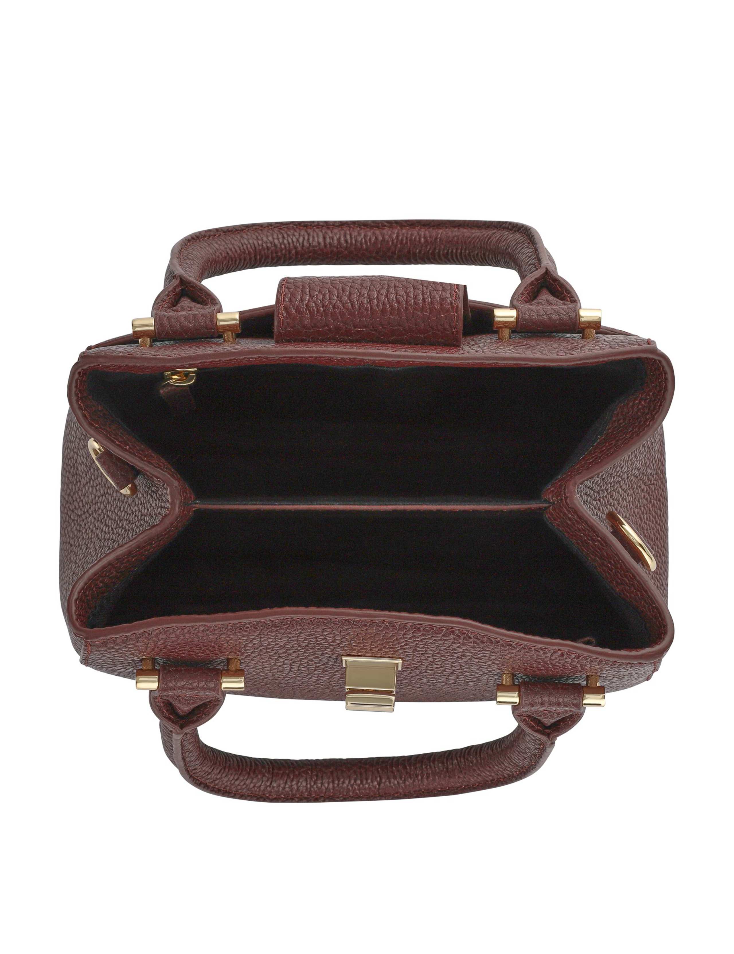 Leather Top Handle Grab Bag 2 of 3