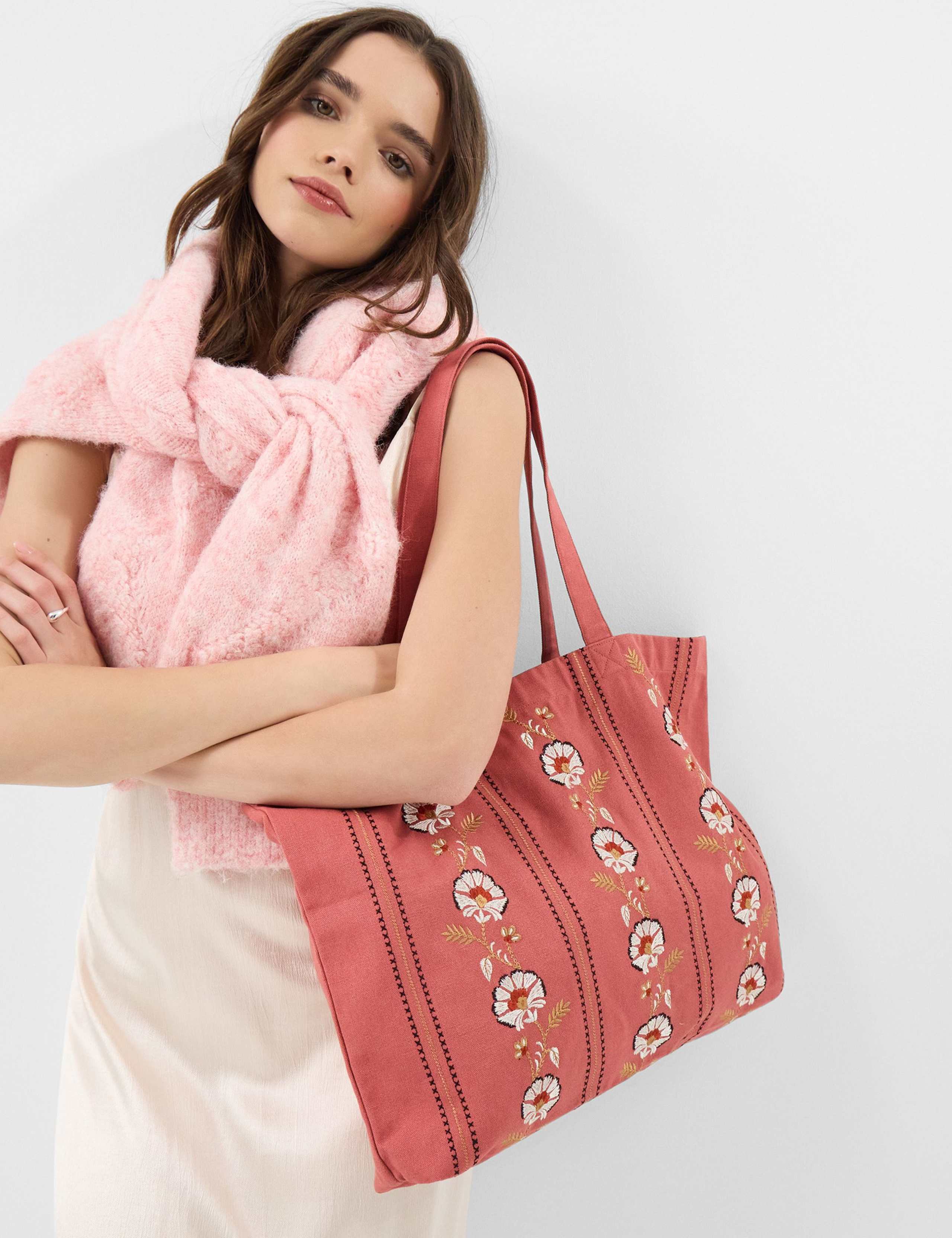 Cotton Rich Embroidered Shopper 3 of 5