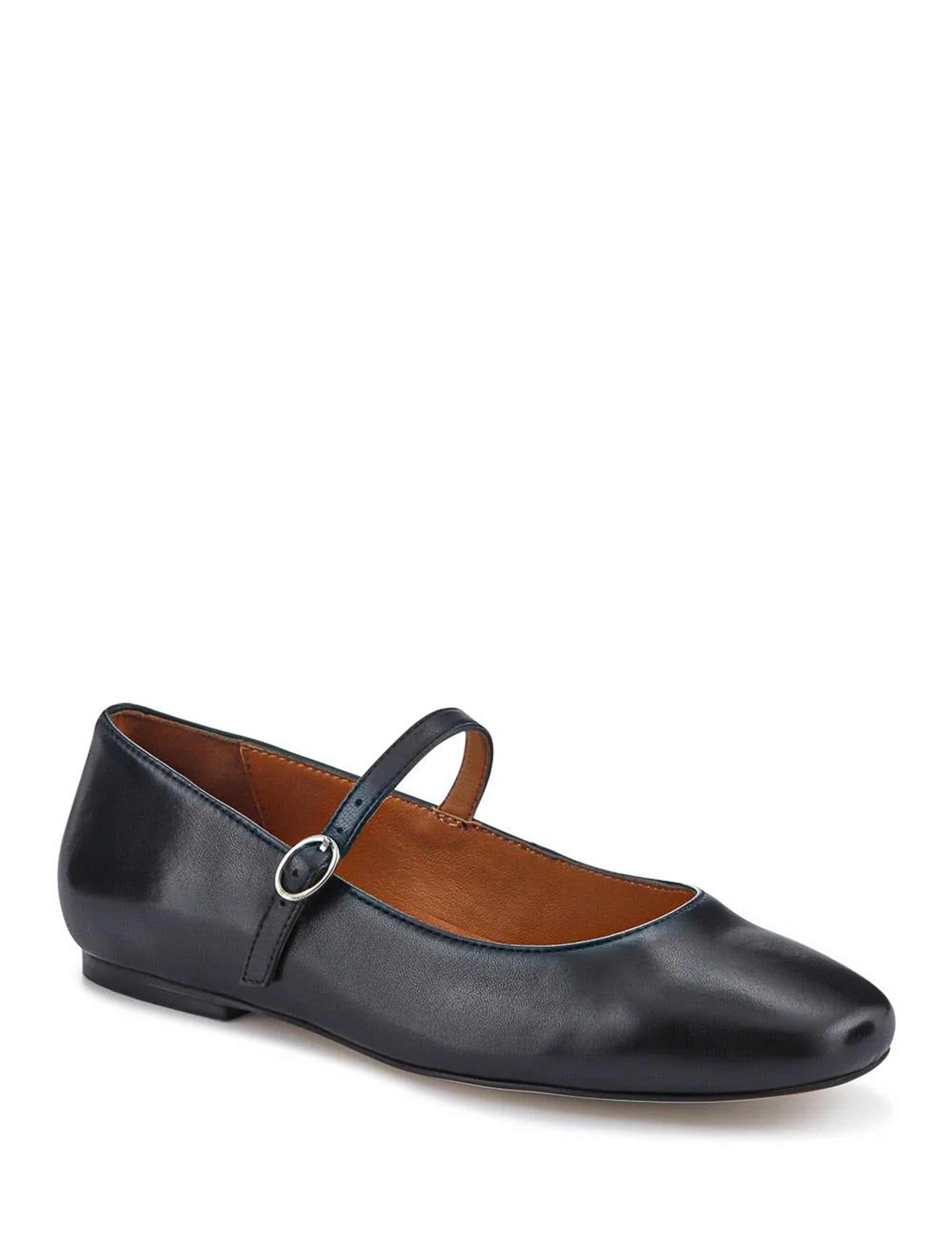 Wide Fit Leather Patent Mary Jane Ballet Pumps 4 of 6