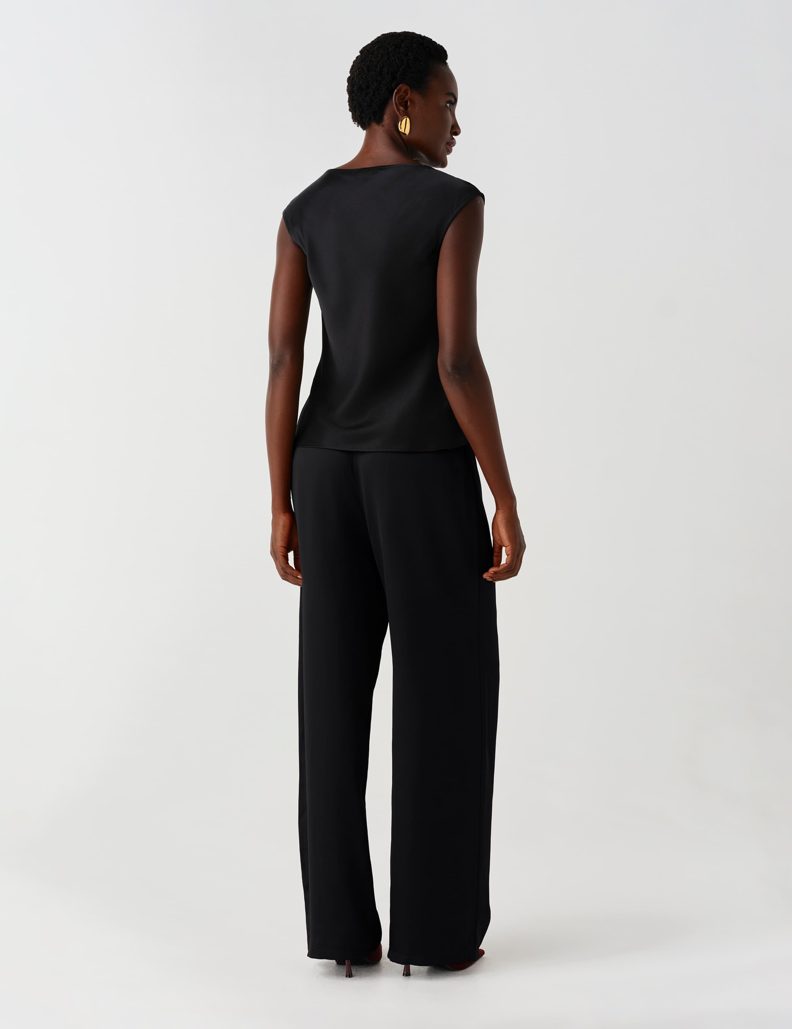 Satin Drawstring Straight Leg Trousers 9 of 9