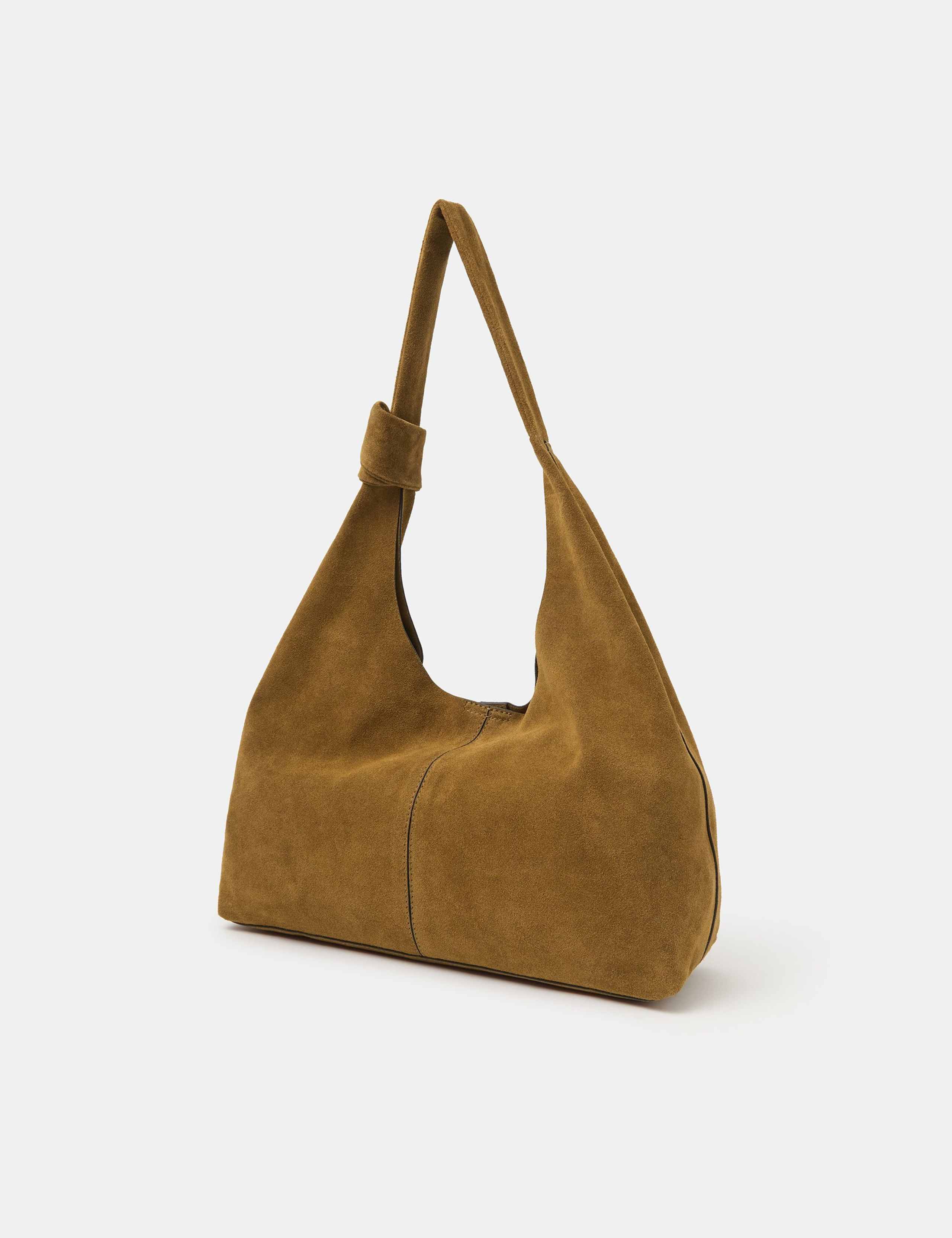 Suede Knotted Detail Shoulder Bag 2 of 5