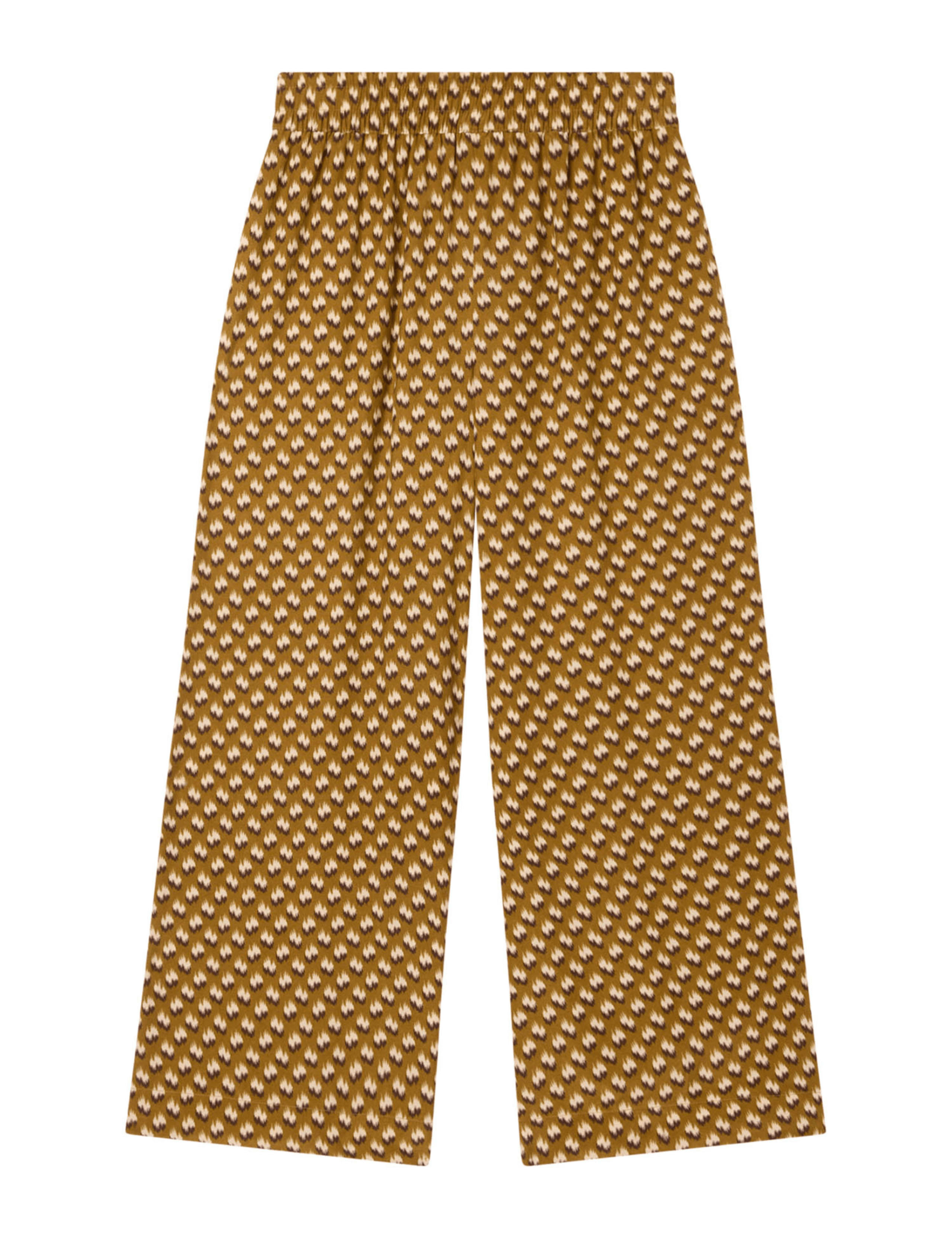 Cupro Rich Printed Wide Leg Cropped Trousers 2 of 5