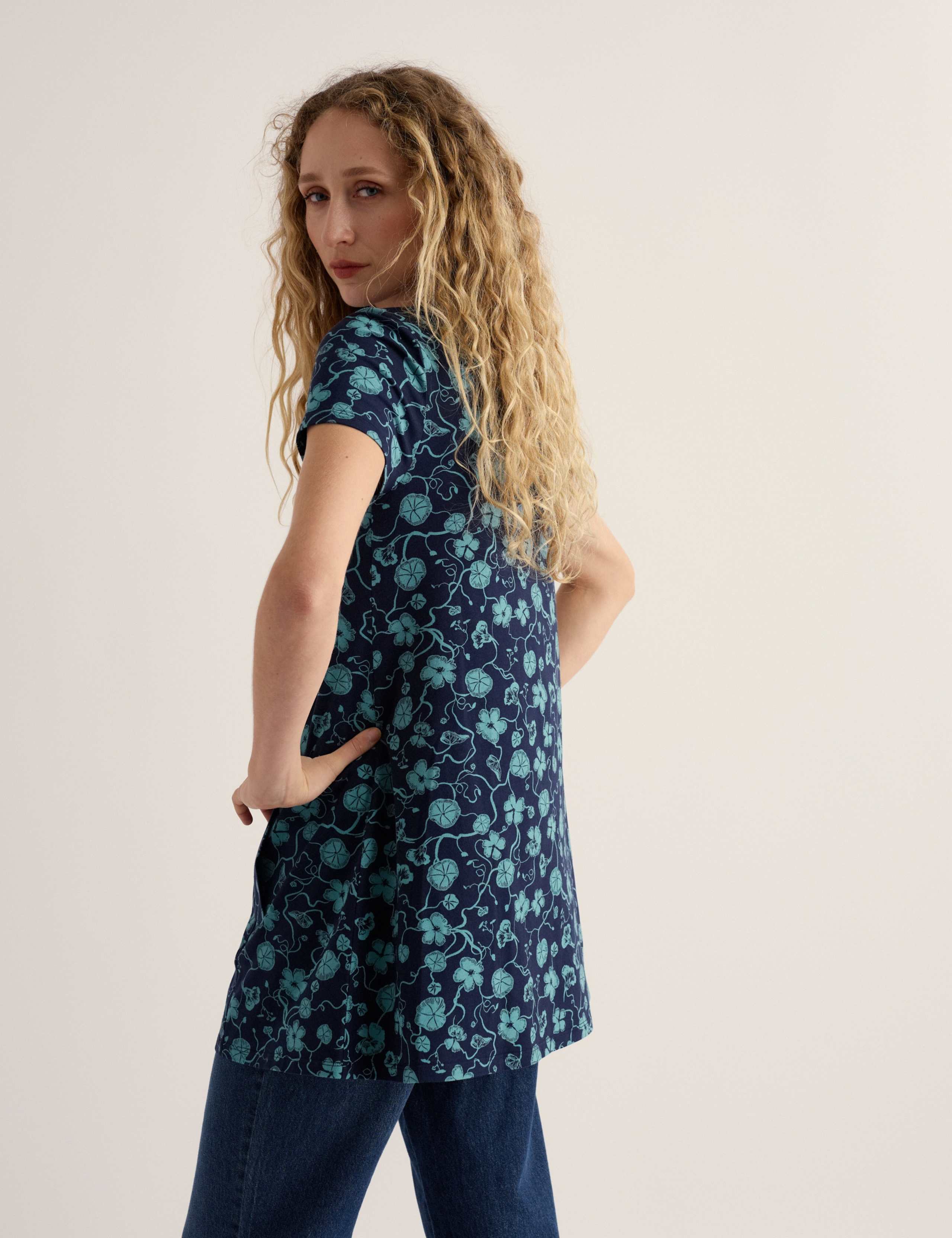 Cotton Rich Floral Relaxed Tunic 5 of 5