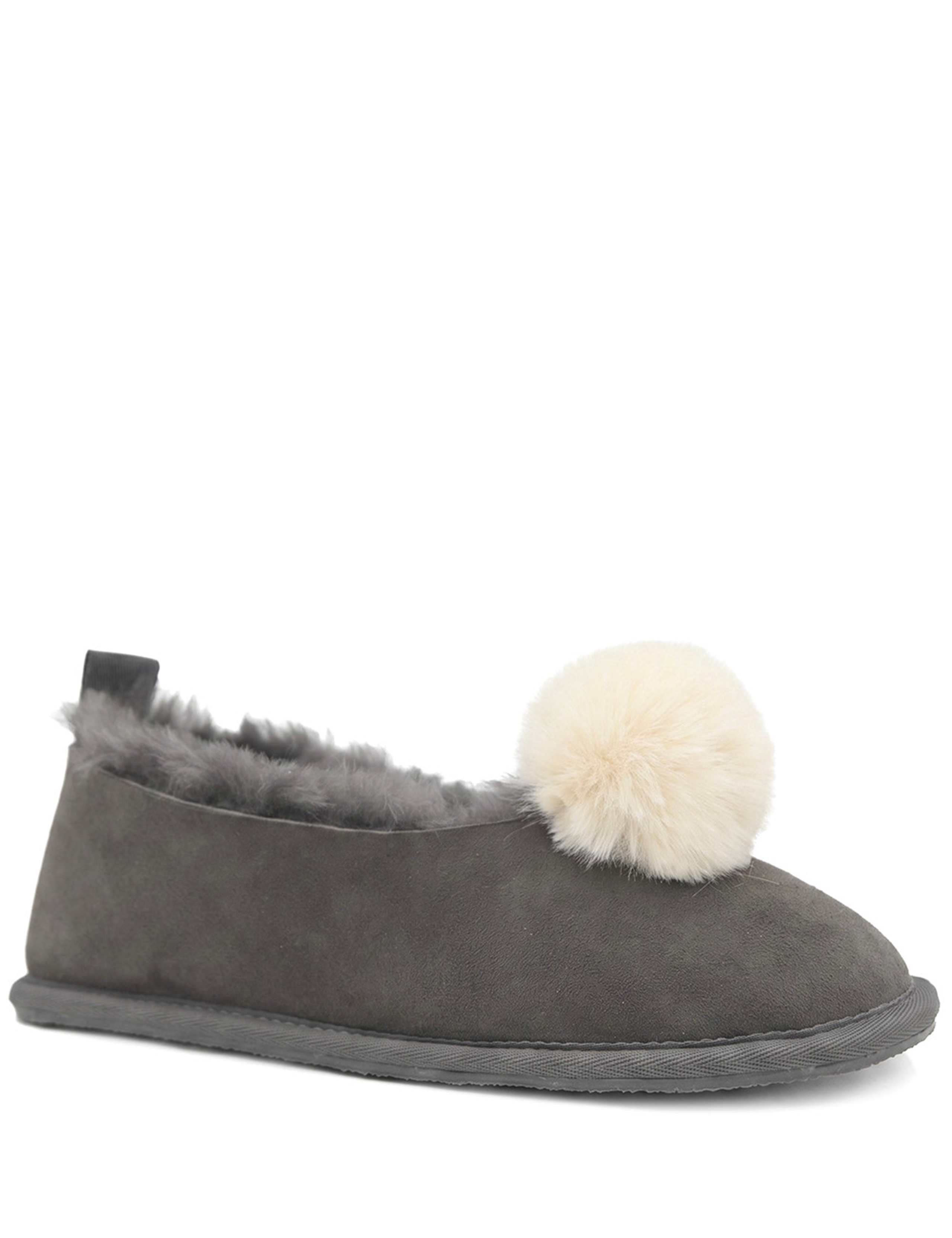Leather Pom Pom Full Slippers 2 of 5