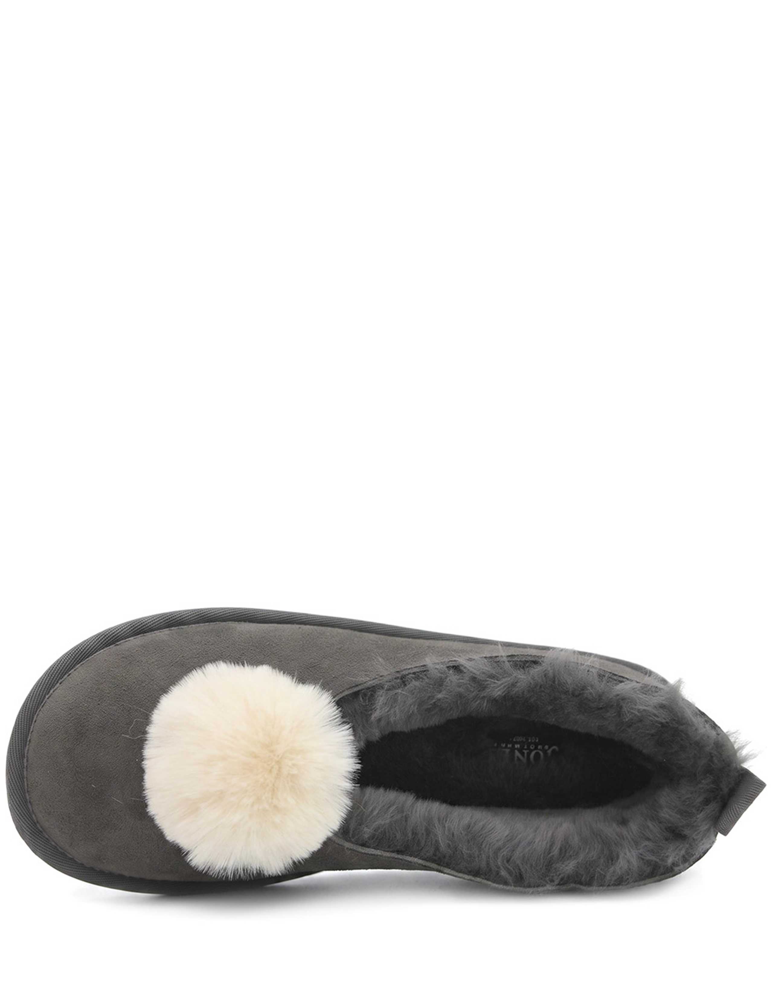 Leather Pom Pom Full Slippers 4 of 5