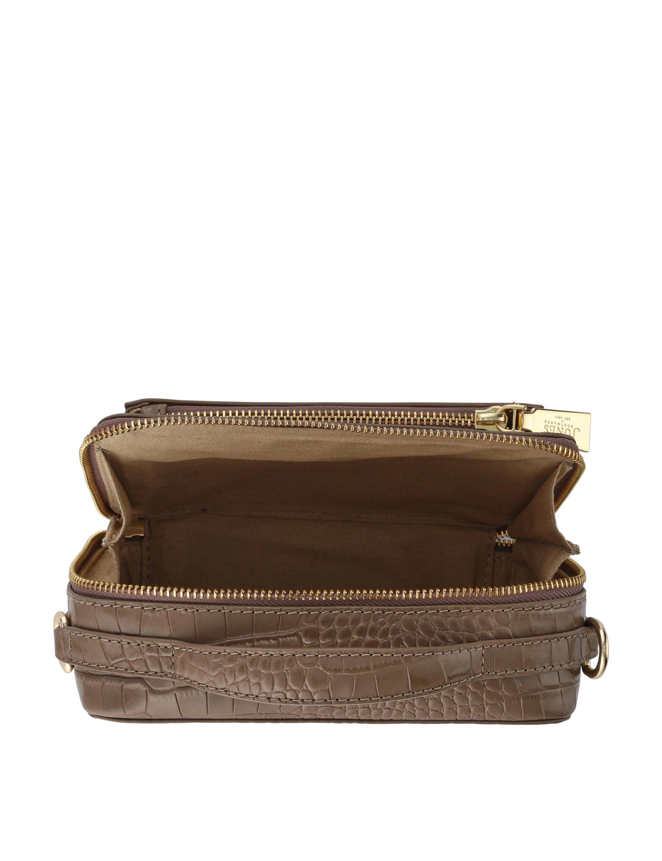 Adjustable Leather Zip Shoulder Bag 3 of 5