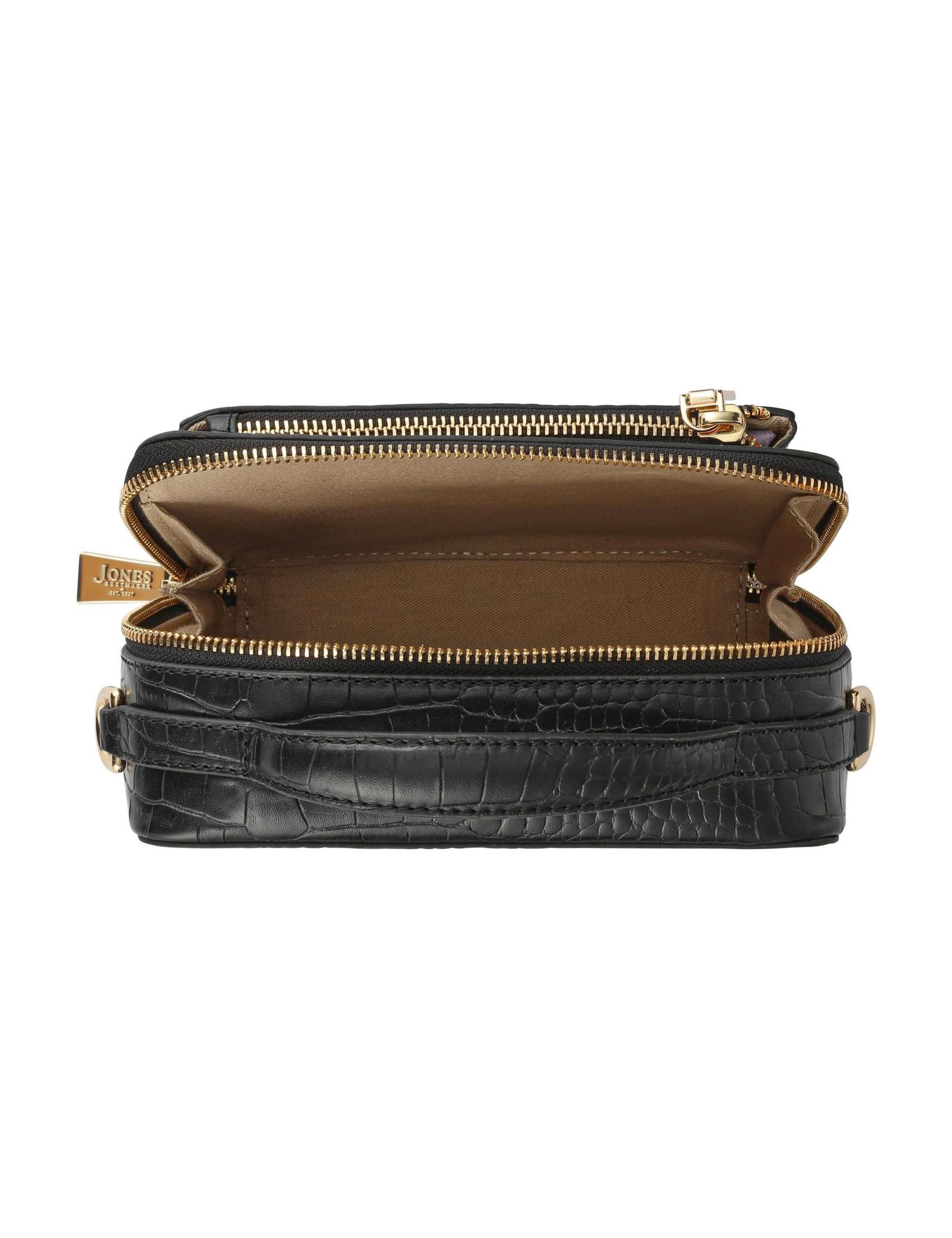 Adjustable Leather Zip Shoulder Bag 4 of 6