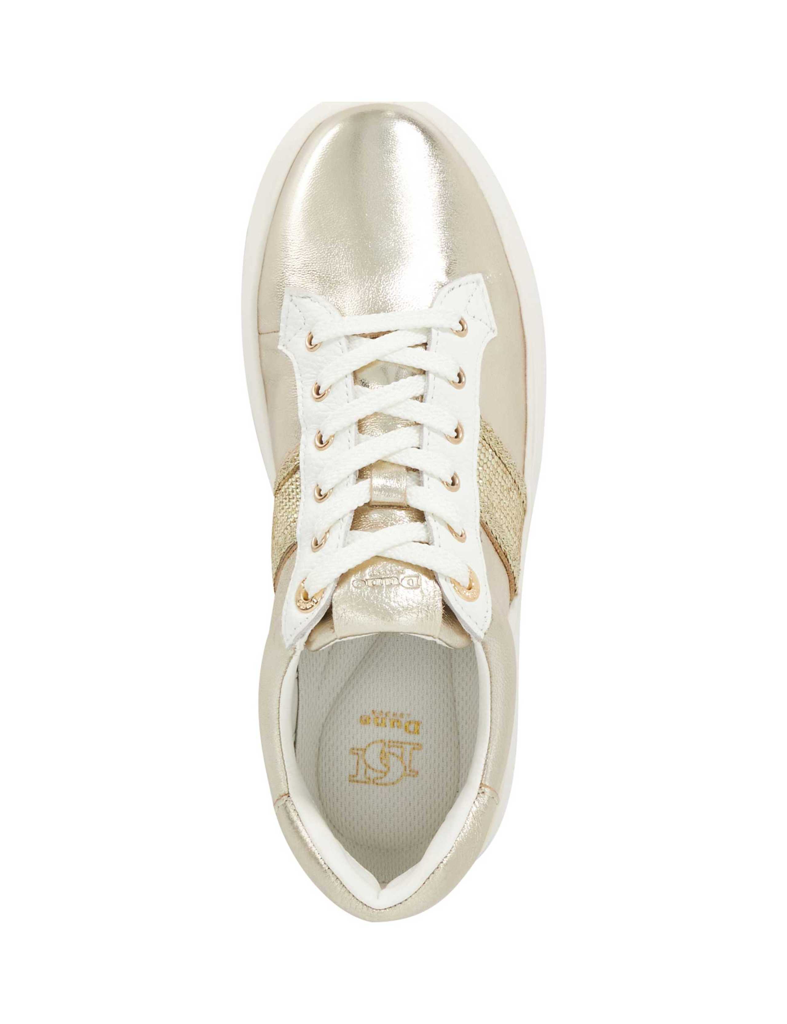 Leather Lace Up Metallic Trainers 2 of 5