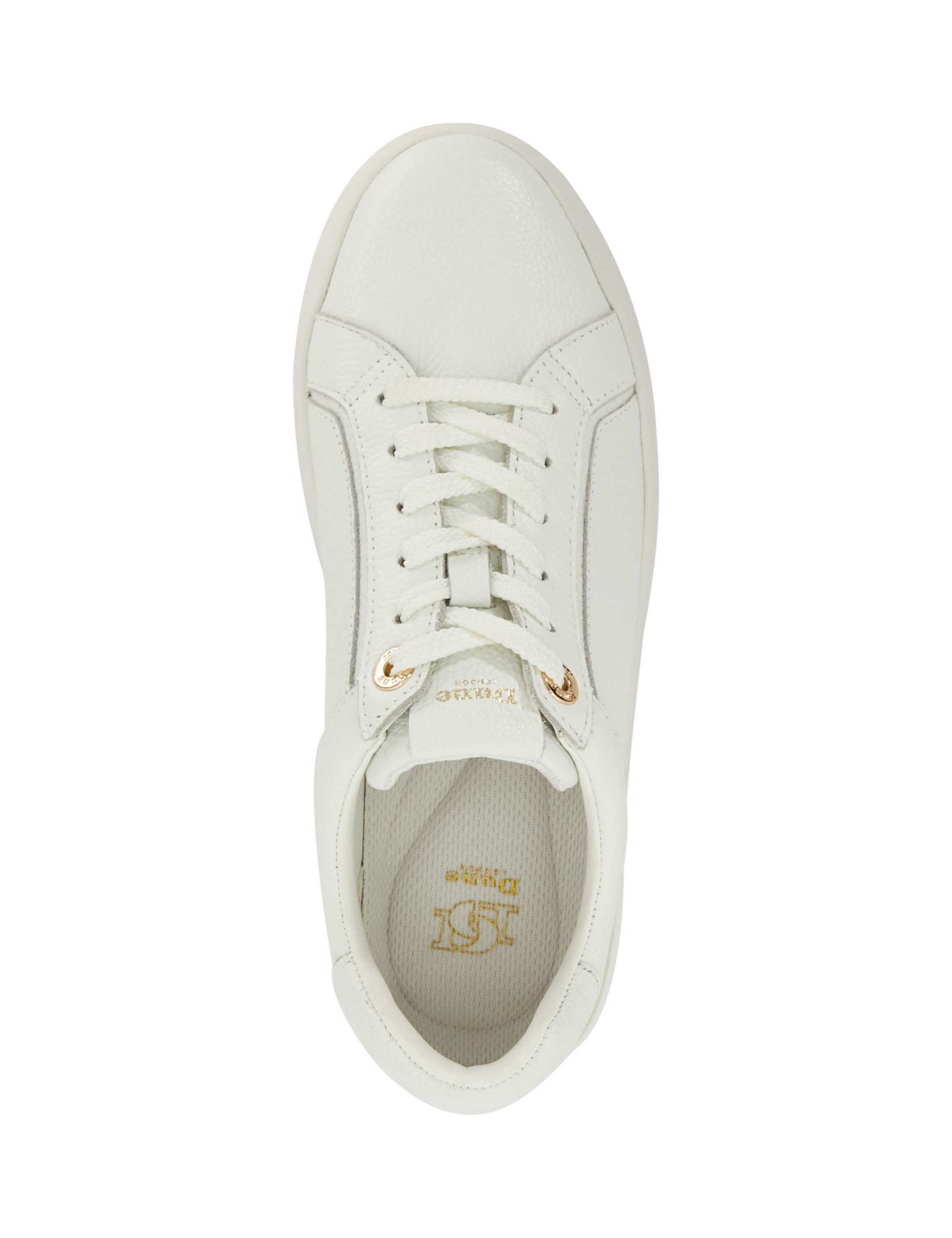 Leather Lace Up Metallic Trainers 2 of 5