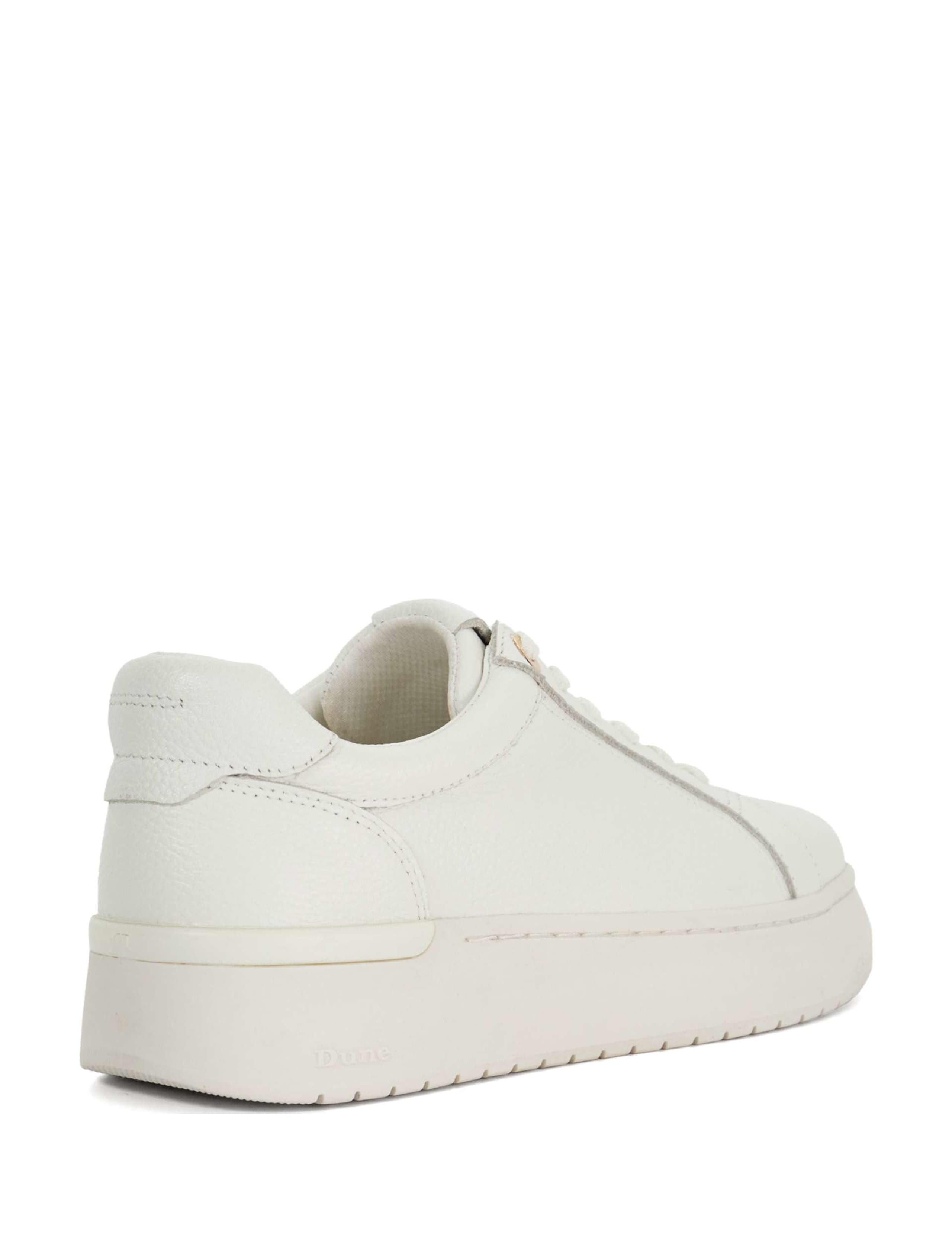 Leather Lace Up Metallic Trainers 4 of 5